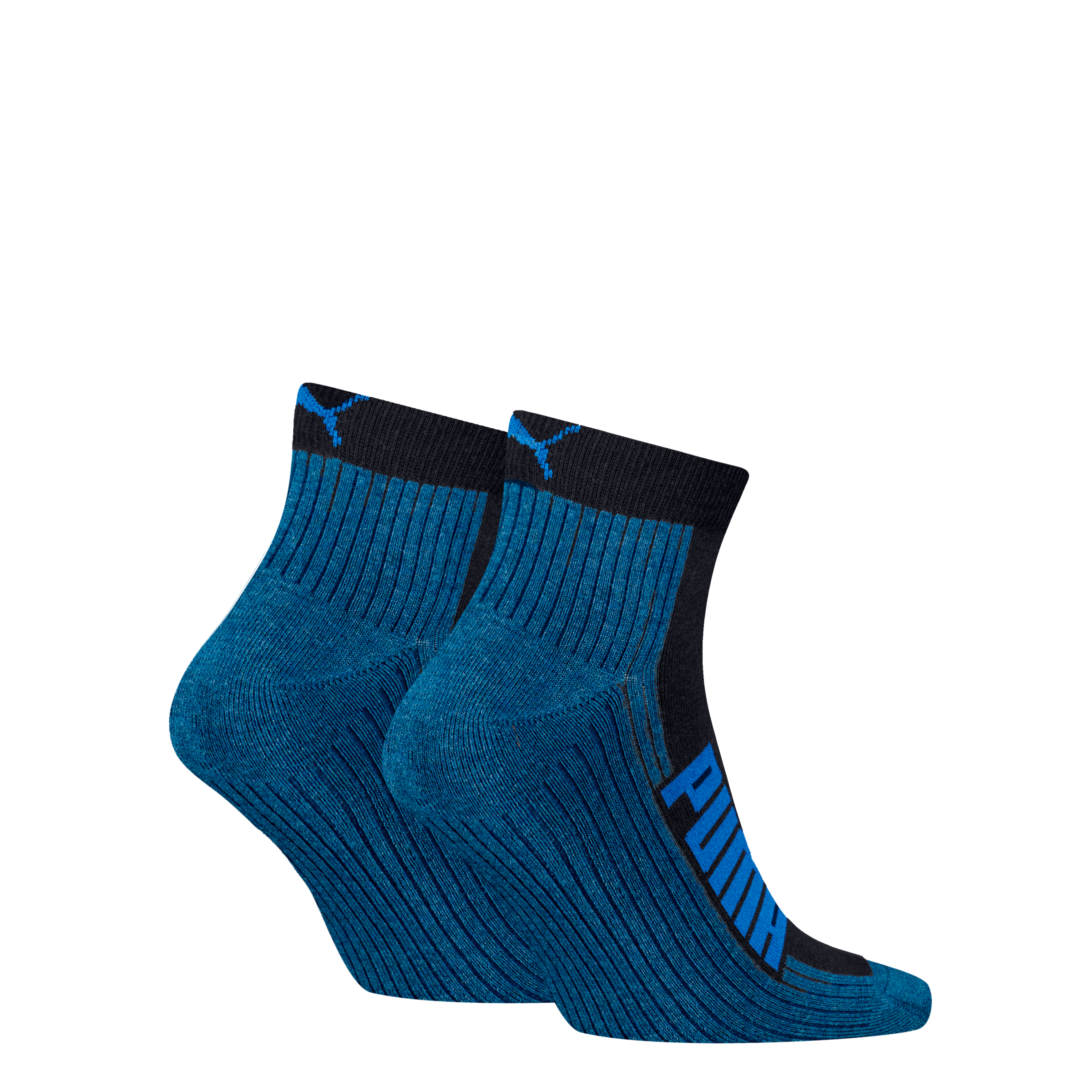 PUMA Kurzsocken »PUMA UNISEX BWT CUSHIONED  QUARTER 2P« 2 Paar,  Zweifarbig, Rippenbündchen