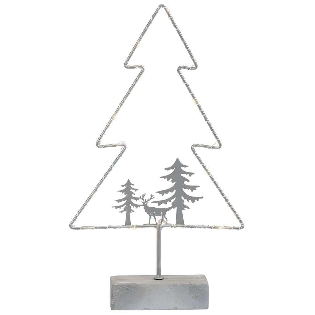 my home LED Baum »Timon«, 1 St., Warmweiß, Weihnachtsbaum, Gestell mit 15 warmen LED's, Höhe ca. 39,5 cm, Batteriebetrieb