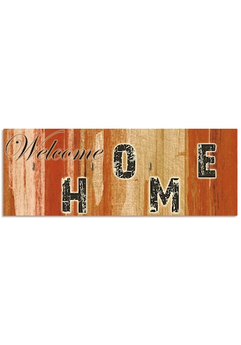 Hakenleiste »Willkommen zuhause_braun«