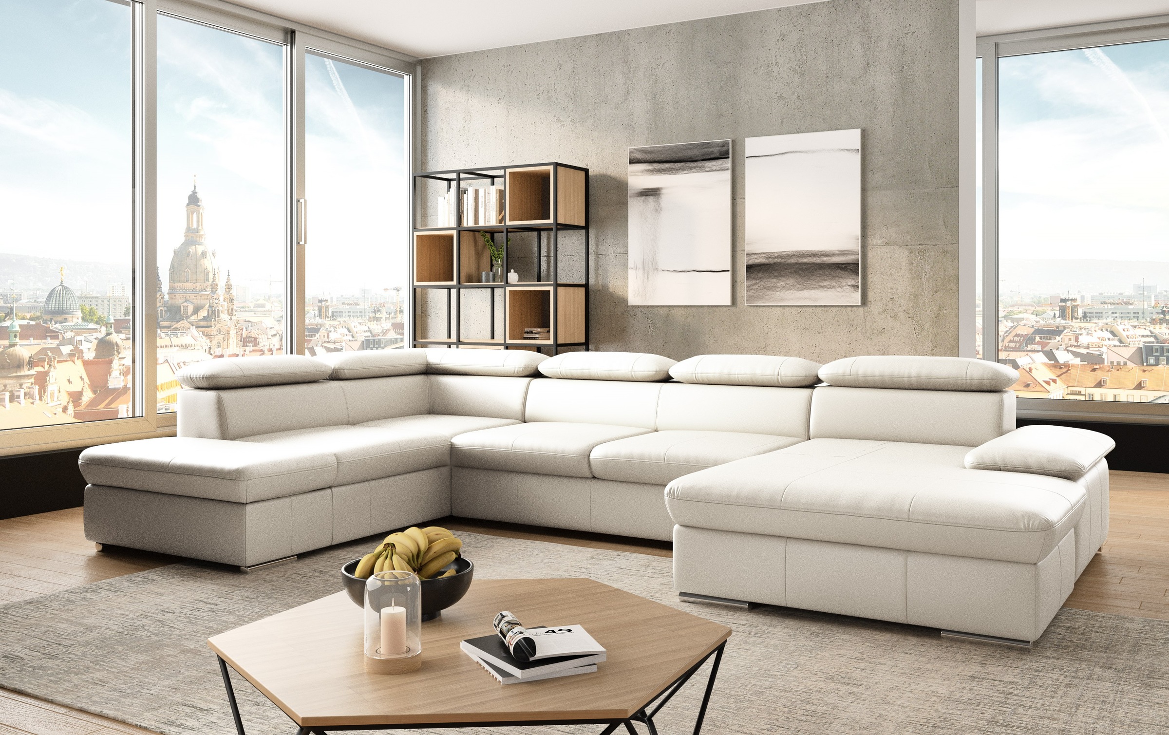 sit&more Wohnlandschaft »Valantine U-Form, B: 349 cm« mit Arm- & Kopfteilve günstig online kaufen