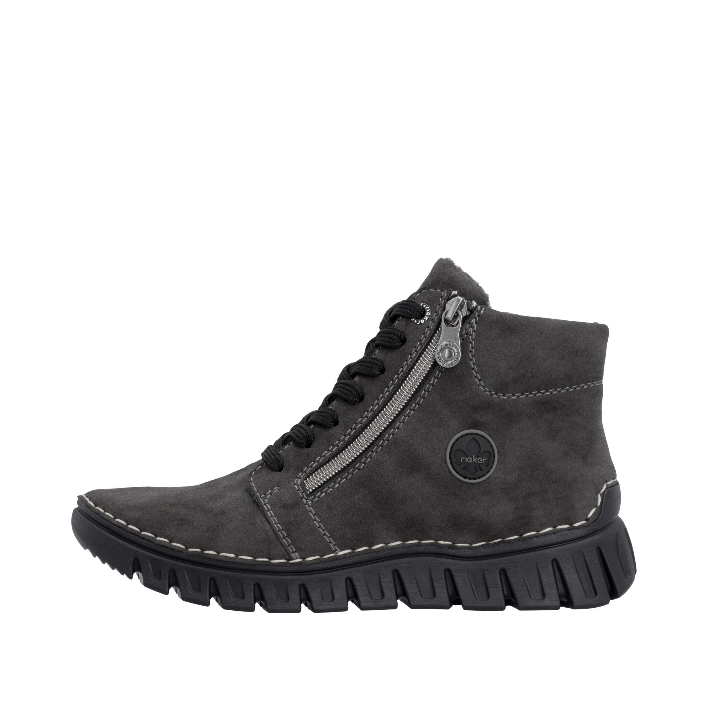 Rieker Schnürboots  Casual-Boots, Stiefelette mit beidseitigen Reißverschlüssen