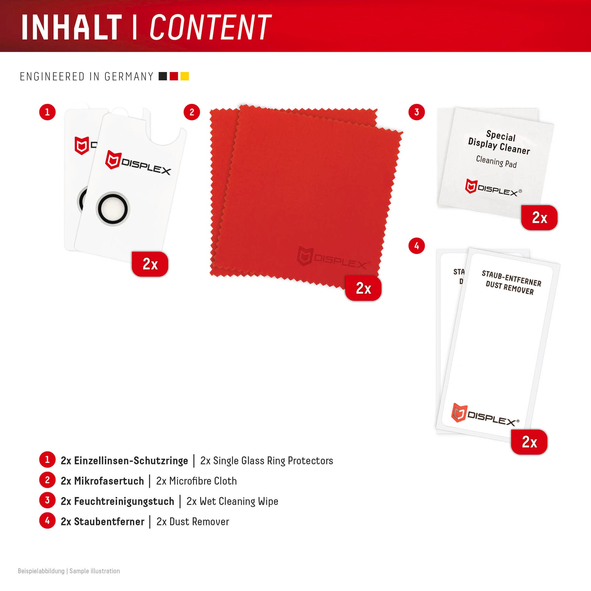 Displex Kameraschutzglas »Camera Lens Glass Single Glass Ring Protector« für Apple iPhone 16e Packung, 2x Einzellinsen-Schutzringe,  Objektivschutz, Kameraschutz, kratz- & stoßfest