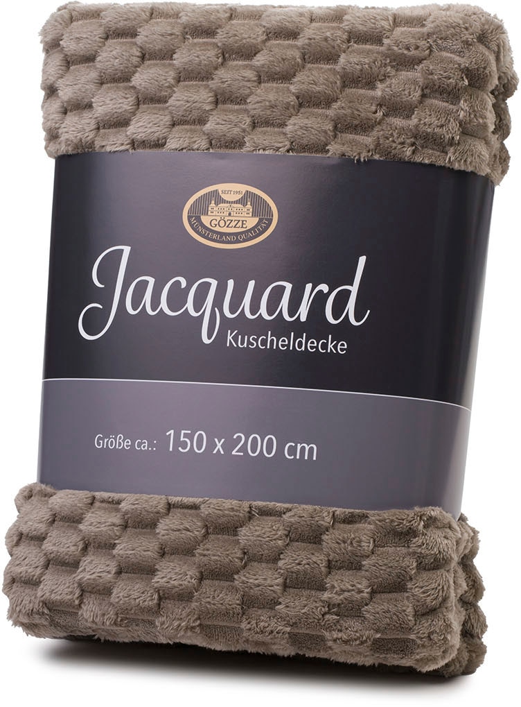 Gözze Wohndecke »Decke 3D - Bubbles« Jacquard gewebte Decke in 3D Optik