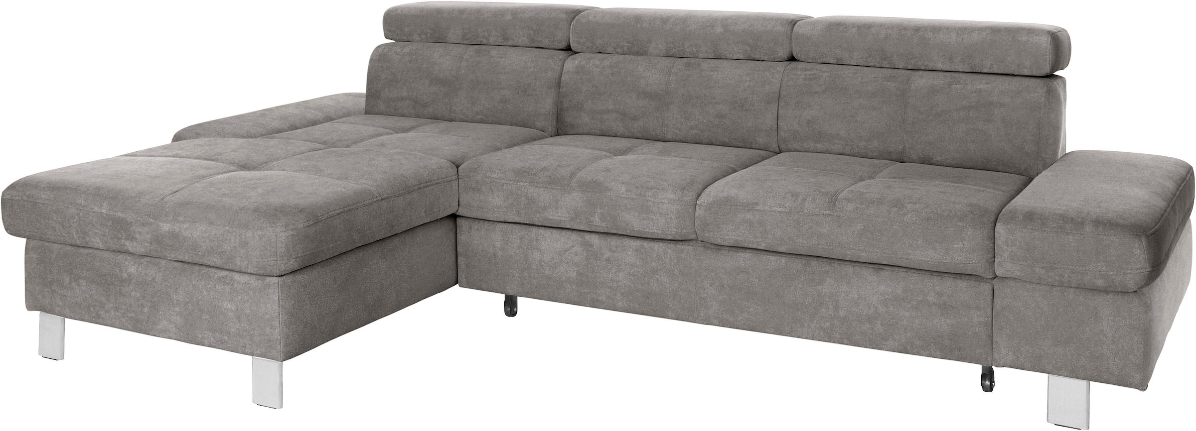 exxpo - sofa fashion Ecksofa »Fiji, hochwertige Detailverarbeitung im Sitz und Rücken, L-Form«, bequem durch Kopf- und Armteilverstellung, wahlweise mit Bettfunktion