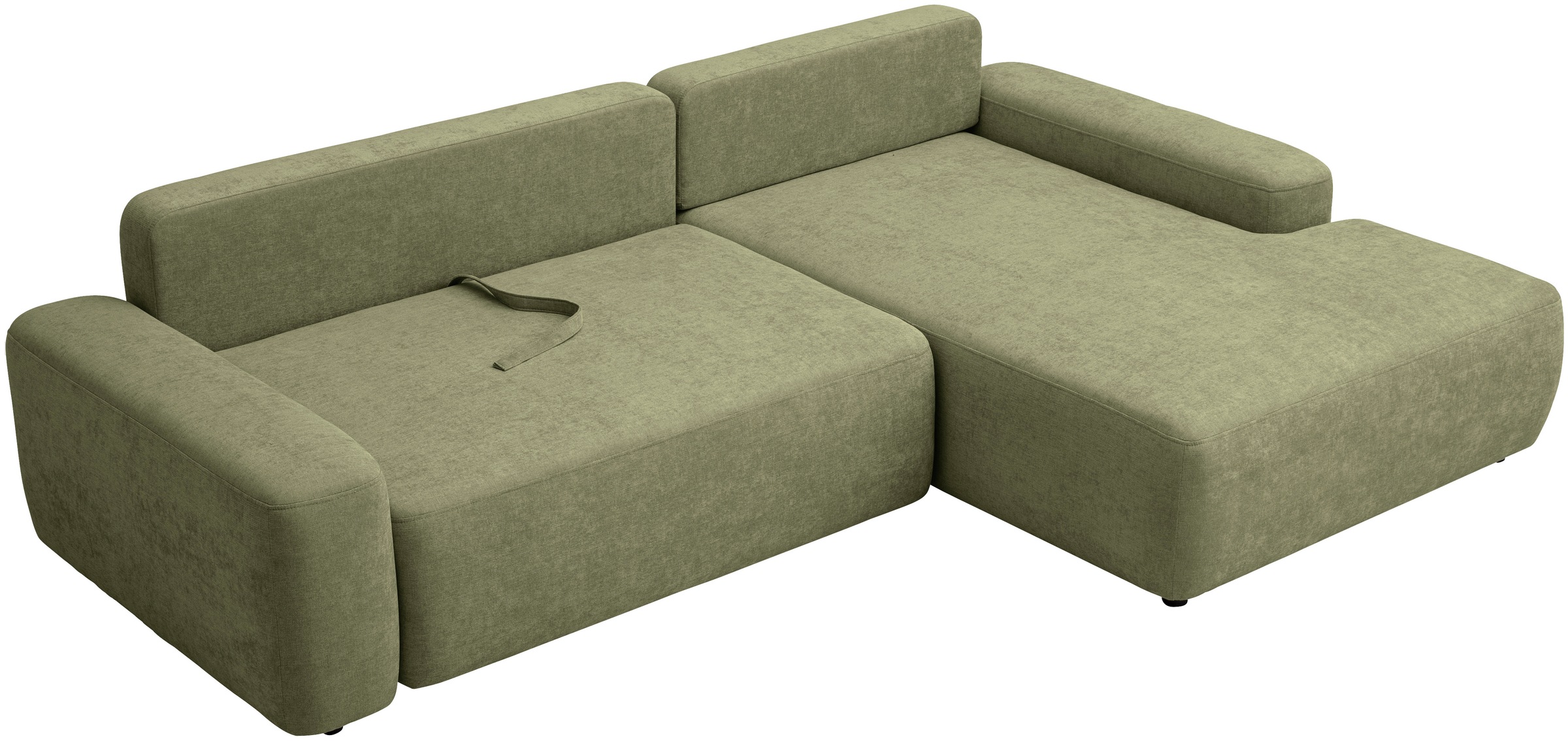 INOSIGN Ecksofa »TORGE (264cm), Schlafsofa in Cord, Samtvelours o Struktur fein, L-Form«, Schlaffunktion, Bettkasten, Liegefläche: 125/210 cm