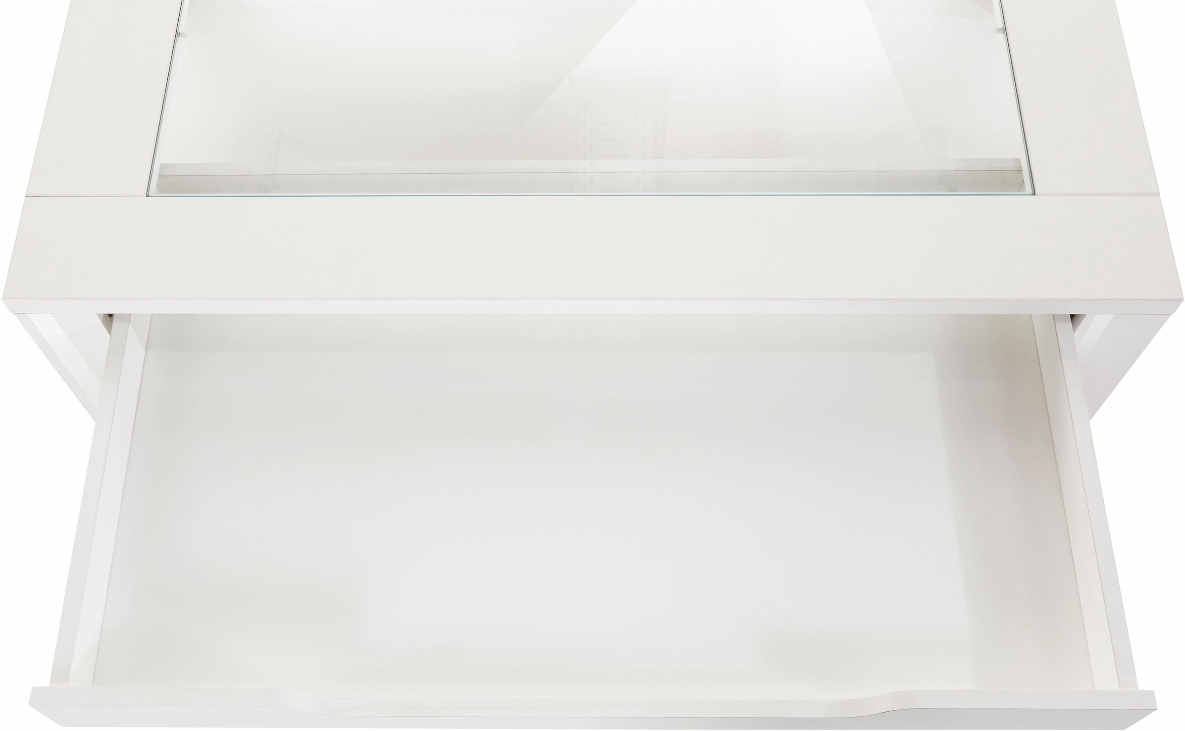 Homexperts Couchtisch, mit Glaseinsatz und Schubkasten