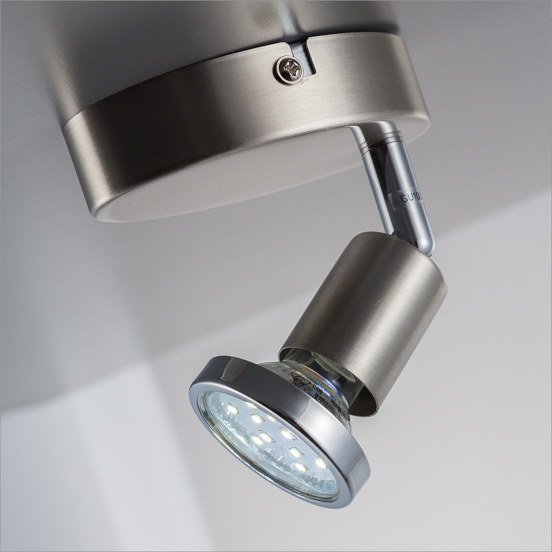 B.K.Licht LED Wandleuchte, 1 flammig, Leuchtmittel GU10 | LED wechselbar, LED Deckenleuchte Wohnzimmer schwenkbar GU10 Metall Wand-Spot Lampe
