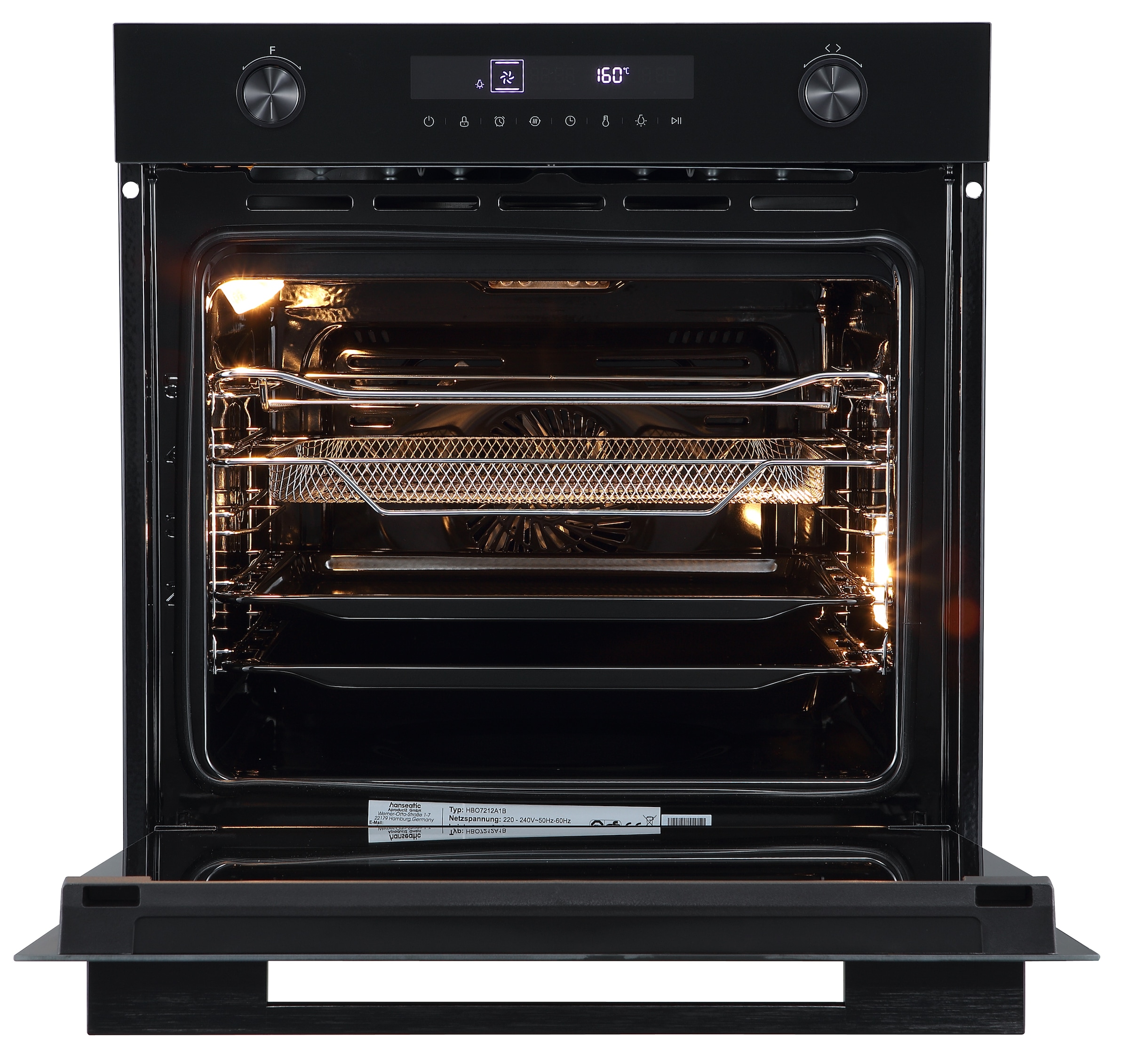 Hanseatic Einbaubackofen »HBO7212A1« AirFry Funktion - die gesündere Alternative zur Fritteuse