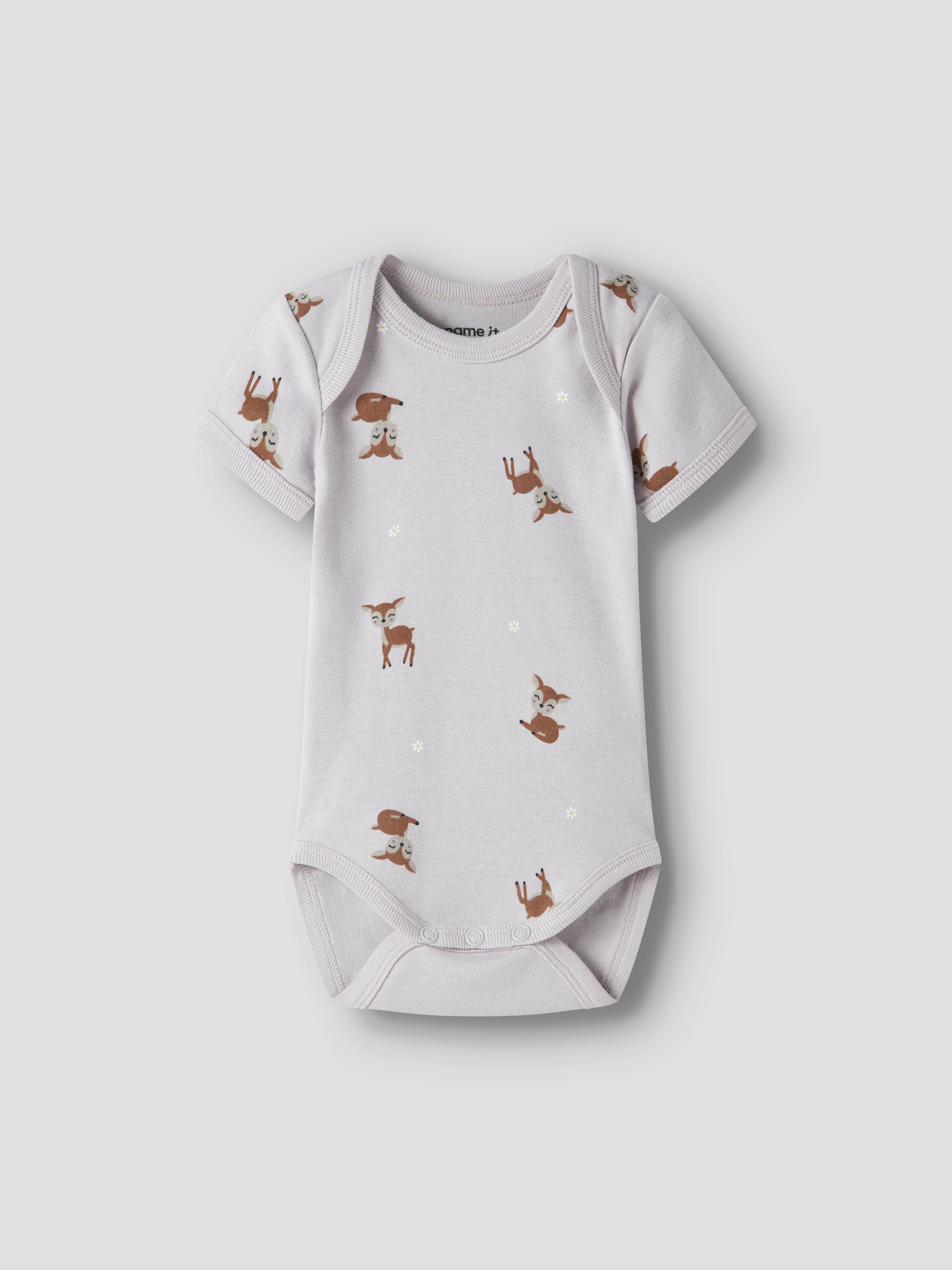 Name It Kurzarmbody »NBFBODY 3P SS LILAC MARBLE DEER NOOS« Packung, 3 tlg.