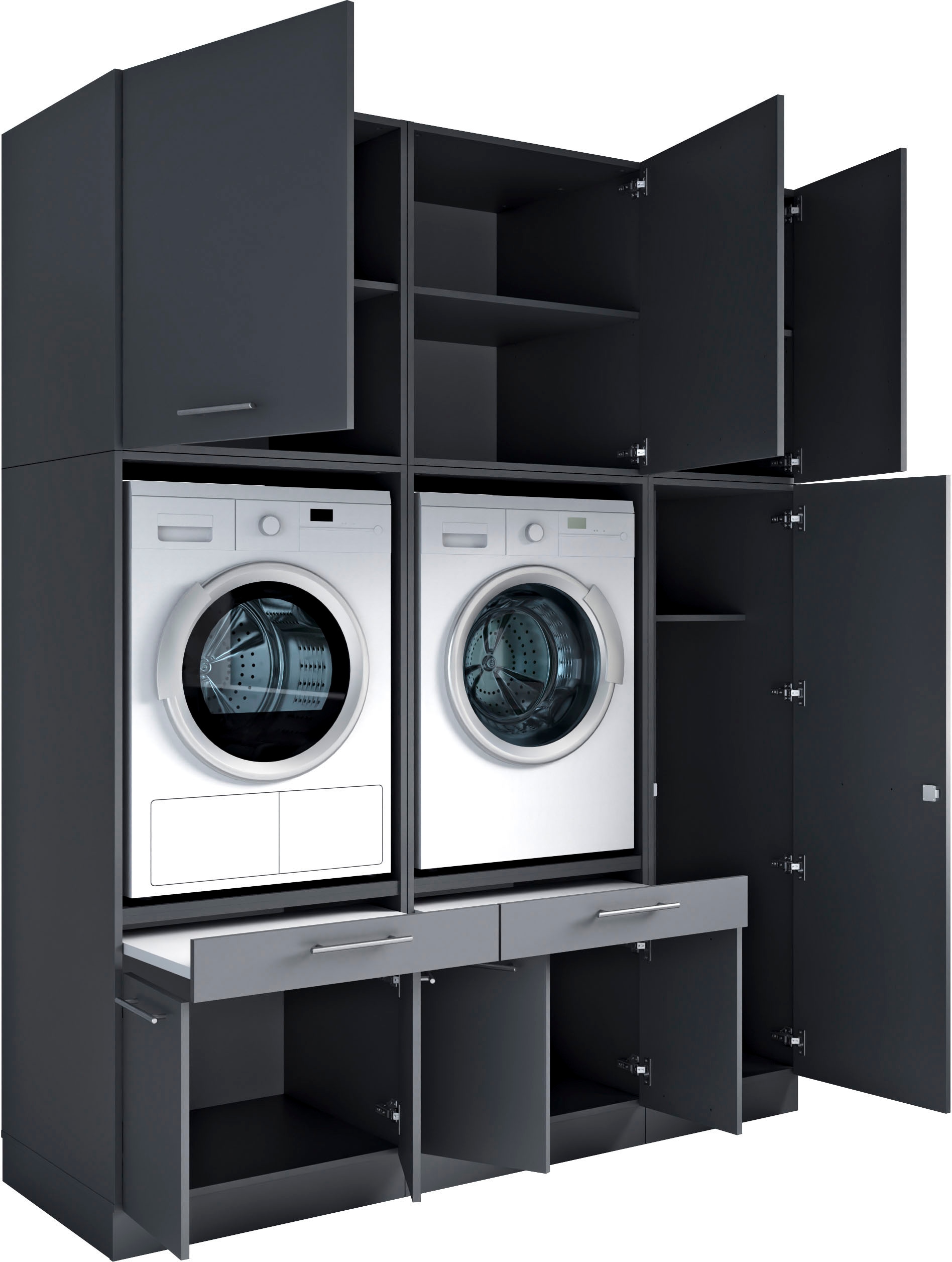 Laundreezy Mehrzweckschrank-Set »Laundreezy, 6-tlg. Mehrzweckschrank-Set B/H/T 186/238/68 cm« 6 Stk. tlg.