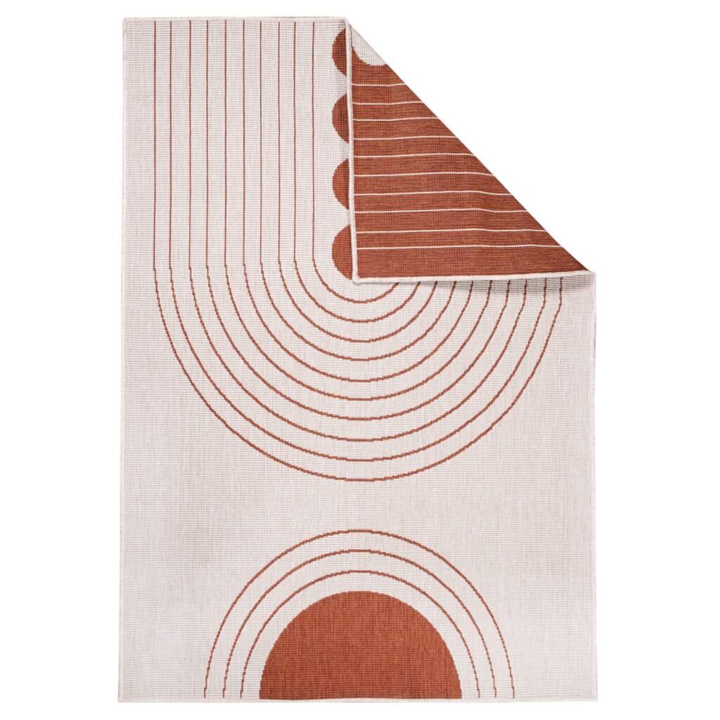 Carpet City Outdoorteppich »DUO RUG 5739«, rechteckig, 5 mm Höhe, Wendeteppich Wetterfest In- & Outdoor, Balkon, Terrasse, Wohnzimmer