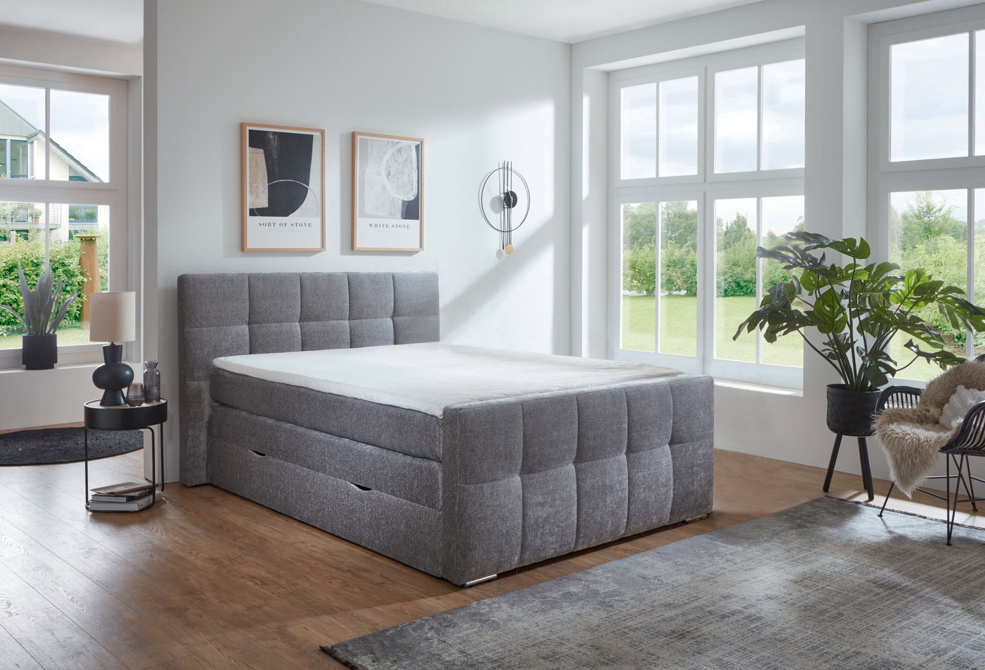 Places of Style Boxspringbett »Rosà«, H3/H3, H3/H4, H4/H4 möglich