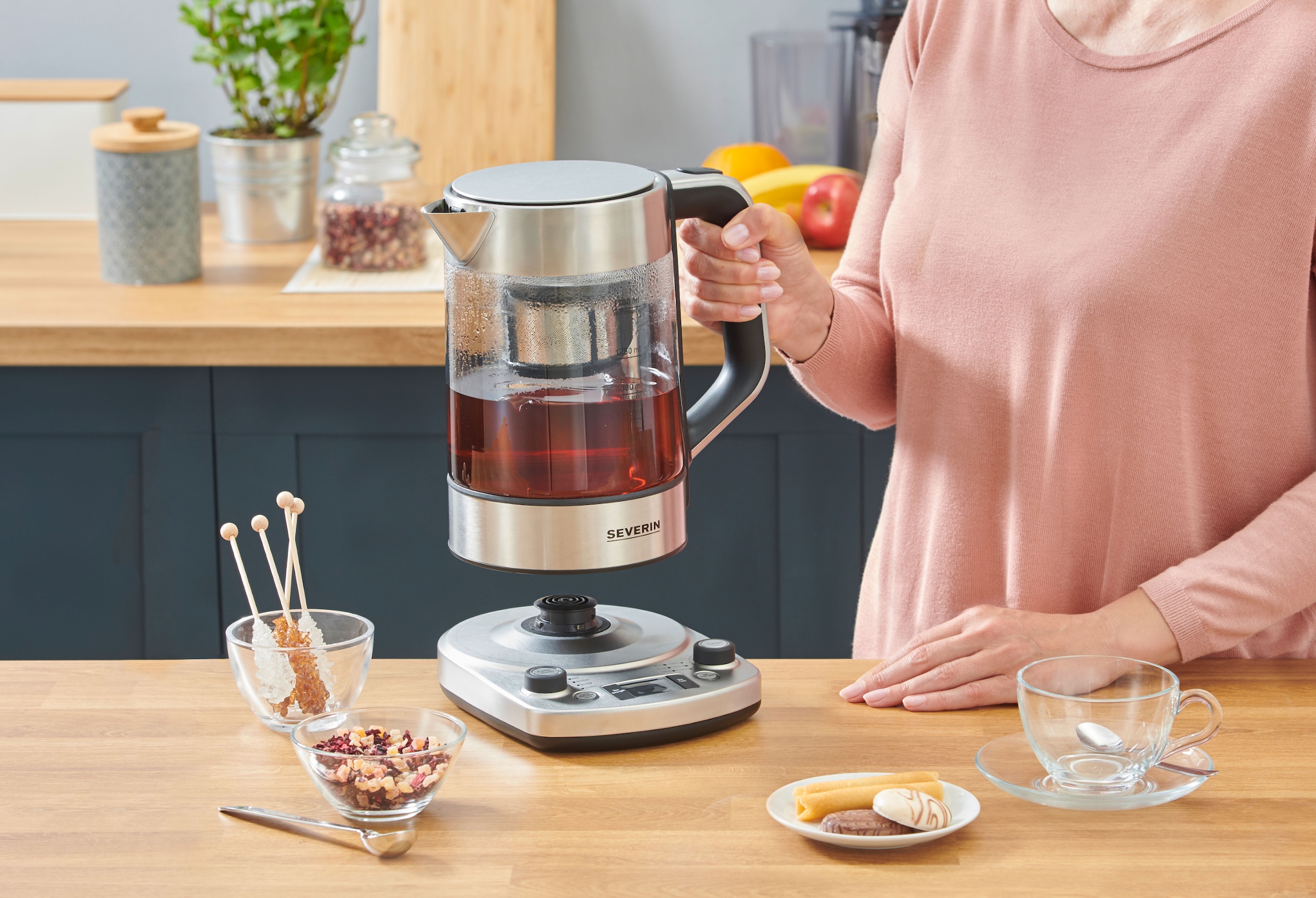 Severin Wasser-/Teekocher »WK 3422« 3000 W Temperaturstufen von 40°C – 100°C in 5°C-Schritten wählbar