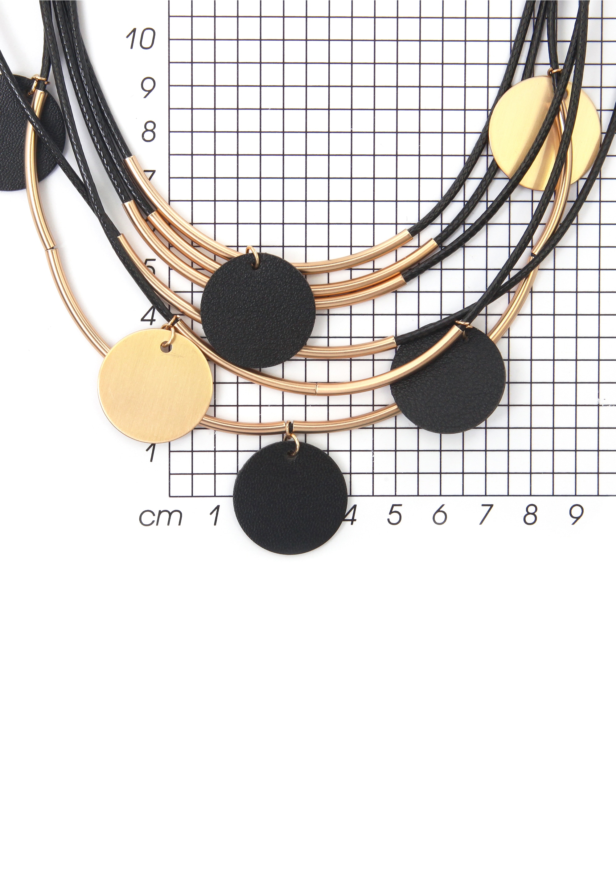 Firetti Kette mit Anhänger »mehrreihig runde Plättchen Bicolor«