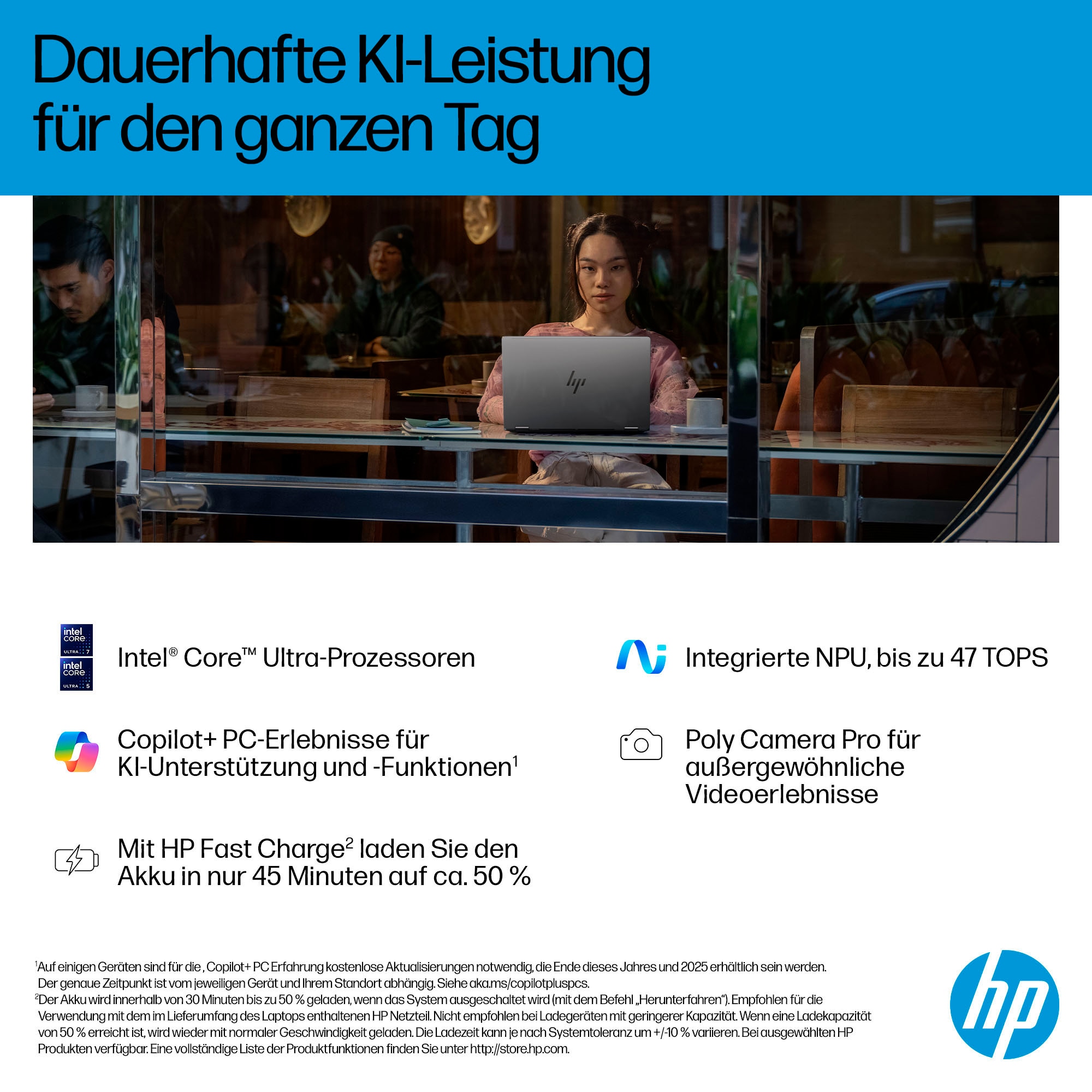 HP Convertible Notebook »OmniBook X Flip 14-fm0272ng«, 35,6 cm, / 14 Zoll, Intel, Core Ultra 5, ARC, 512 GB SSD