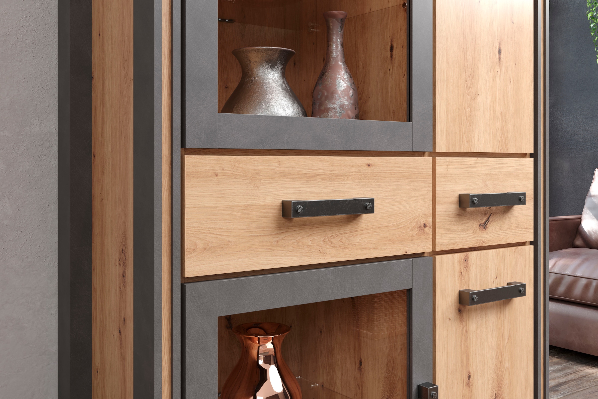 Home affaire Stauraumvitrine »Mia«, (1 St.), Modernes Design
