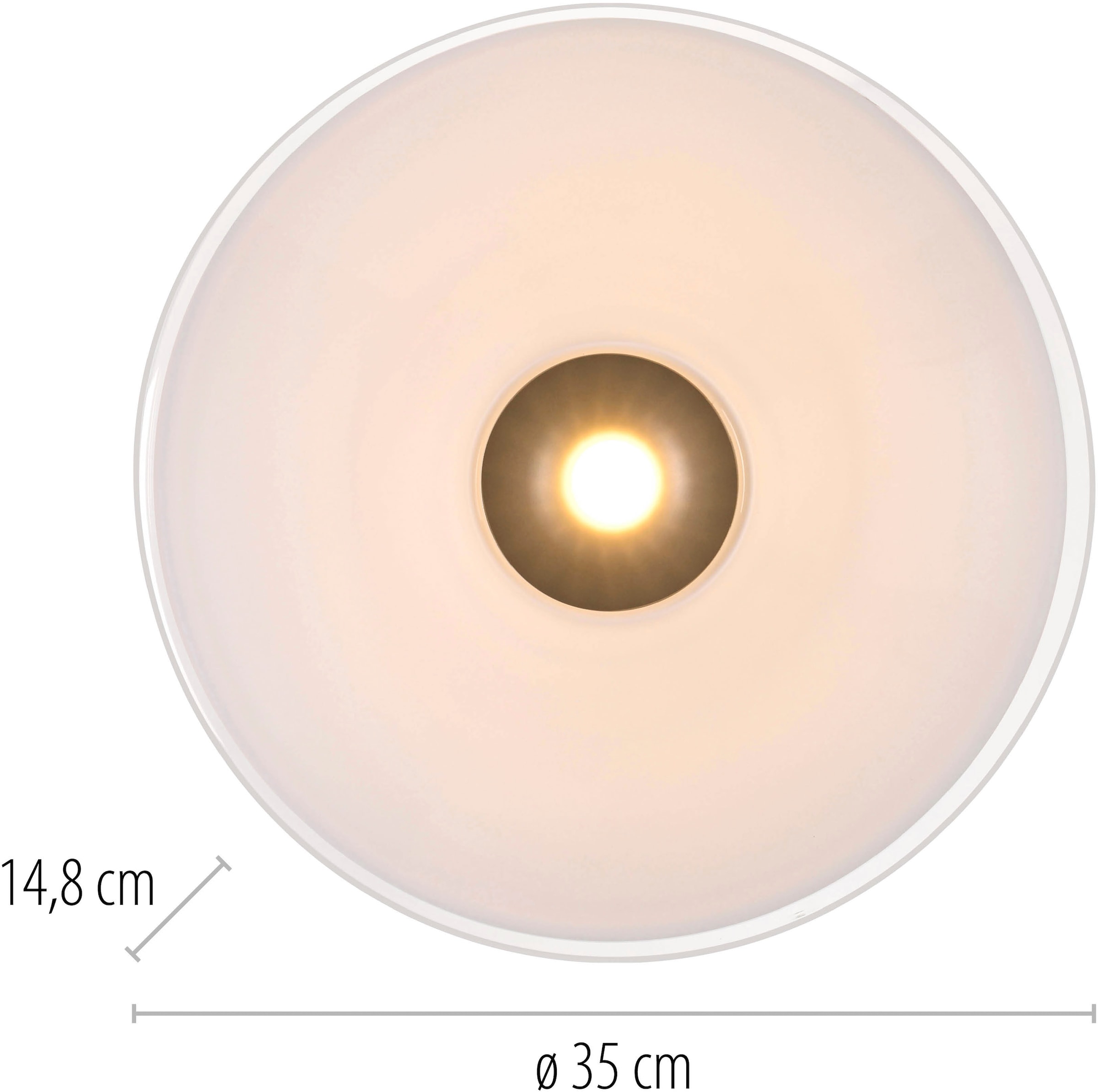 Paul Neuhaus LED Deckenleuchte »ELIPSA« LED-Board 1 Stk. Warmweiß Dimmfähig über separaten Tronicdimmer, Opalglas