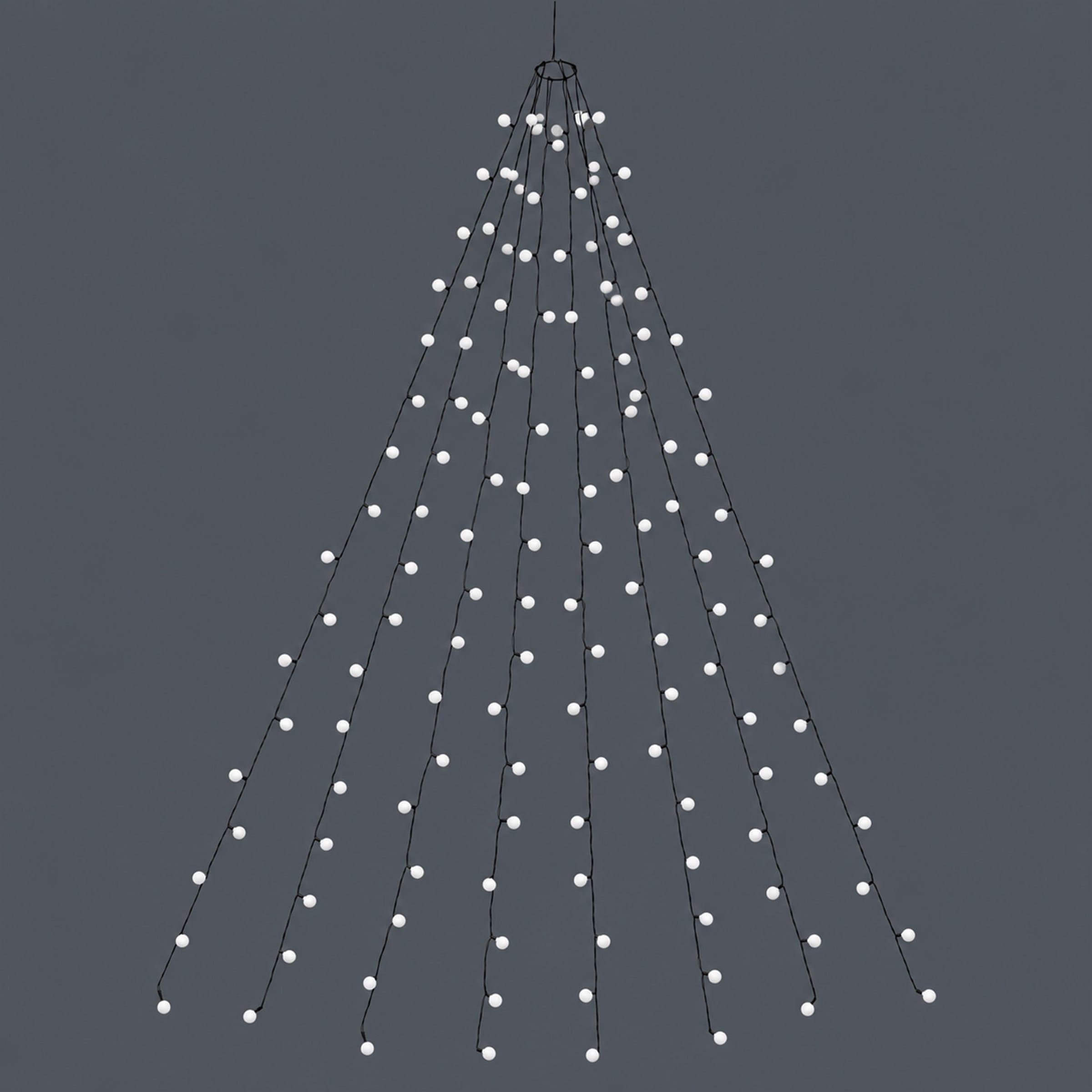 OTTO home LED-Baummantel »1,3/ 1,7/ 2,1/ 2,6 u. 3,3 m Länge, Kugel LEDs, Timer, Indoor, Outdoor« warmweiß, IP44, 5 m Zuleitung, innen, außen, Garten, Balkon, Terrasse