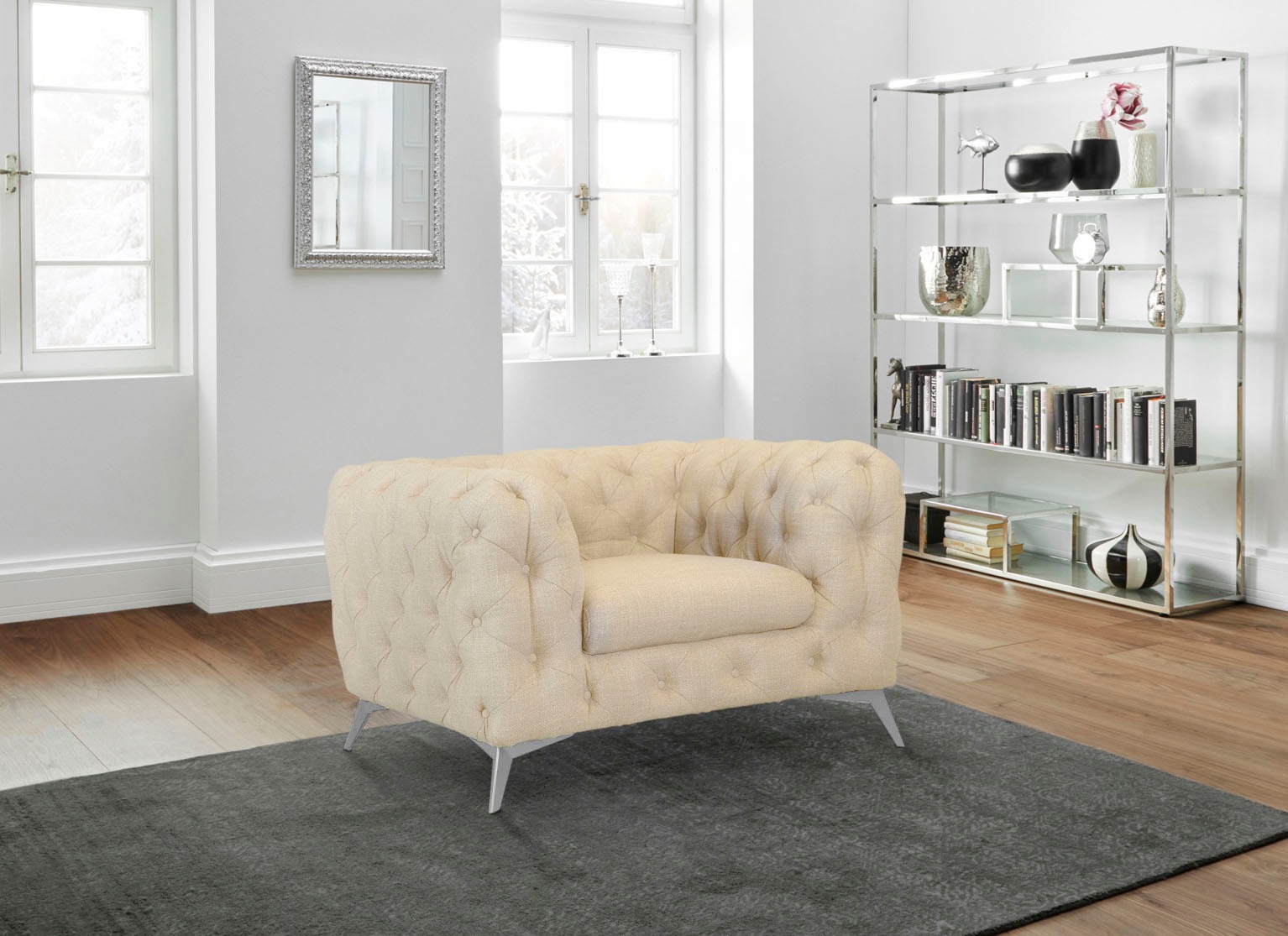 Leonique Chesterfield-Sessel »Glynis Sessel«, aufwändige Knopfheftung, mode günstig online kaufen