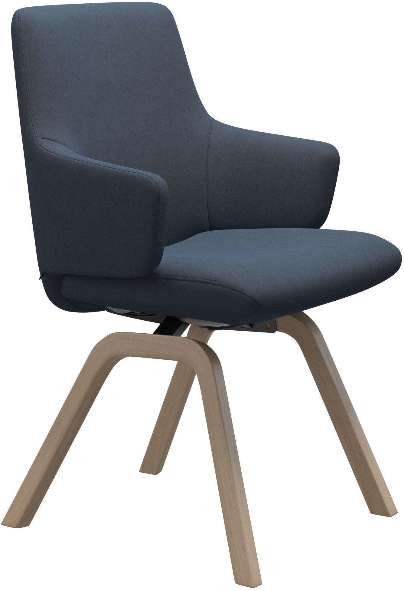 Stressless® Polsterstuhl »Laurel« () Microfaser DINAMICA Low Back mit Armlehne, Größe L, mit schräggestellten Beinen in Schwarz