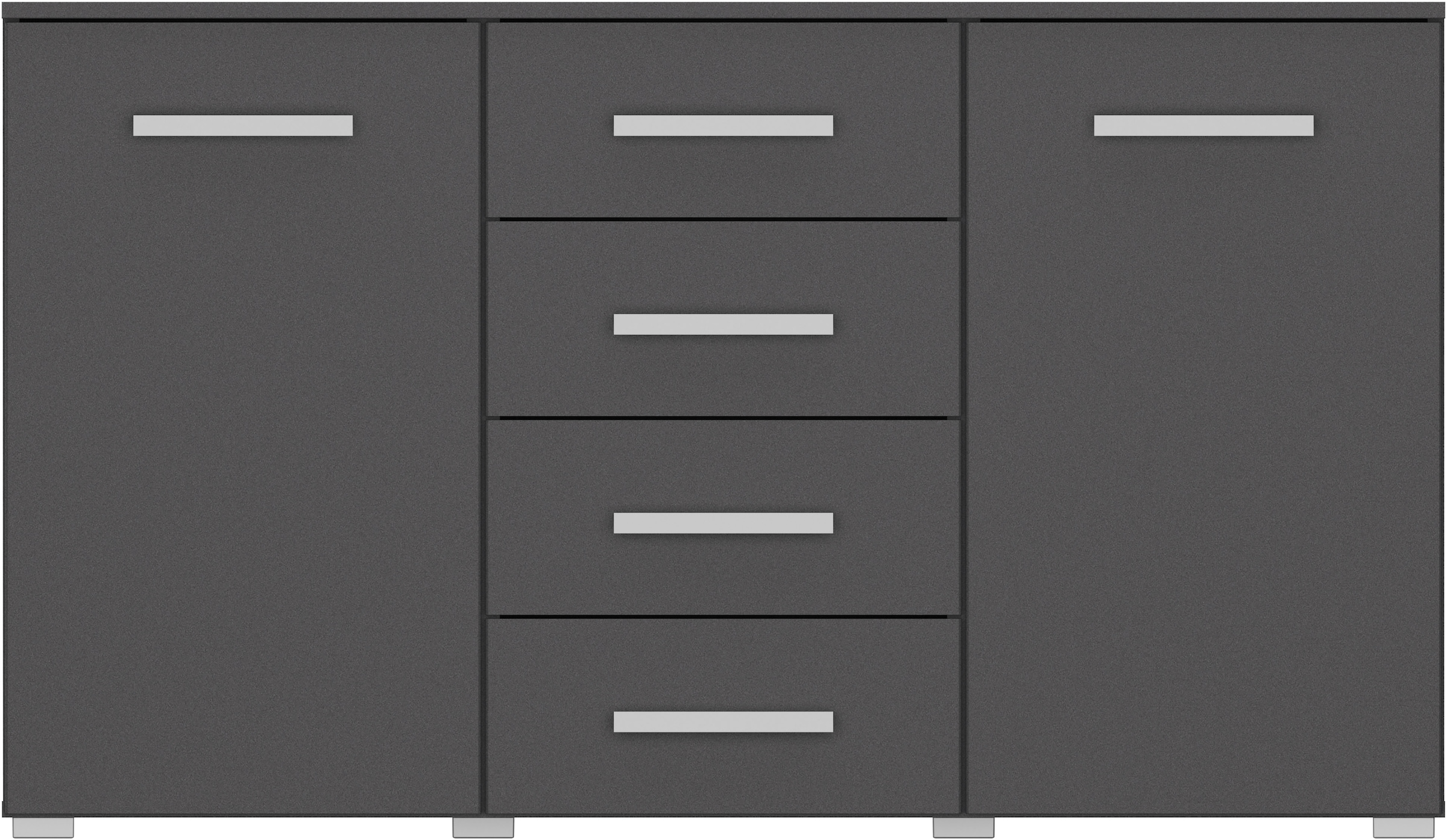 rauch Schubkastenkommode »Sideboard Kommode Kombikommode KOLUNA mit Dekorfront«, (Breite 120 cm), vier große Schubladen, mit insgesamt 4 Einlegeböden MADE IN GERMANY
