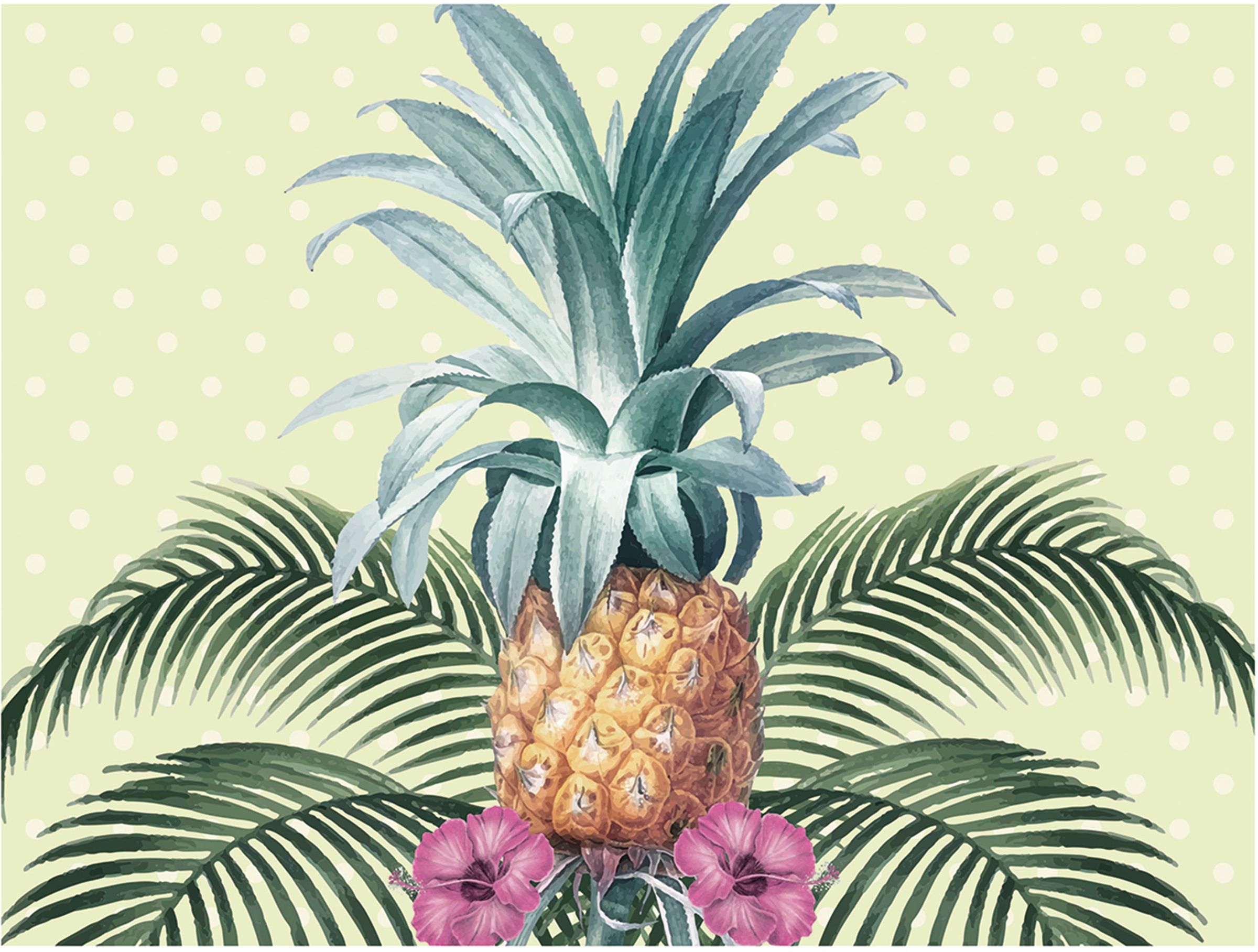 Contento Platzset »Pineapple«, (Set, 4 St.), für innen und außen geeignet, günstig online kaufen