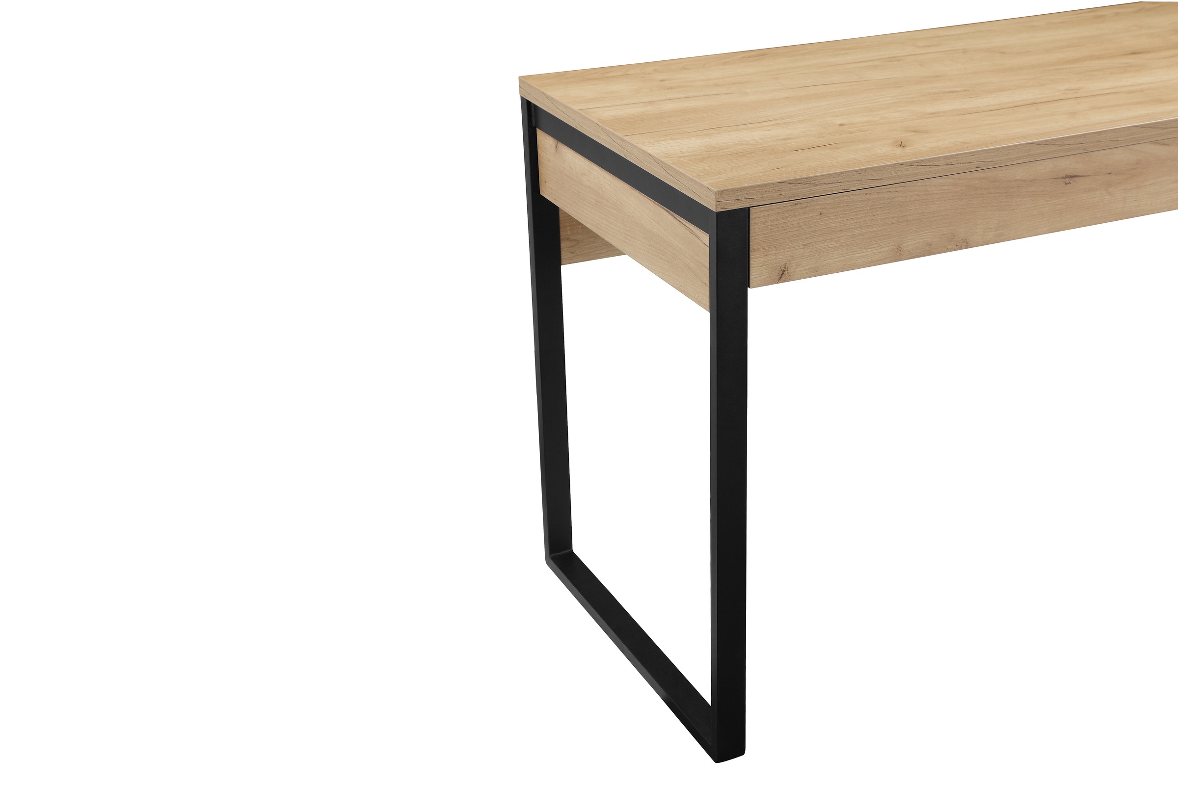 Places of Style Schreibtisch »Moid, Computertisch im modernen Design,«, Breite 120/140/160 cm, mit Metallbeinen & Schublade