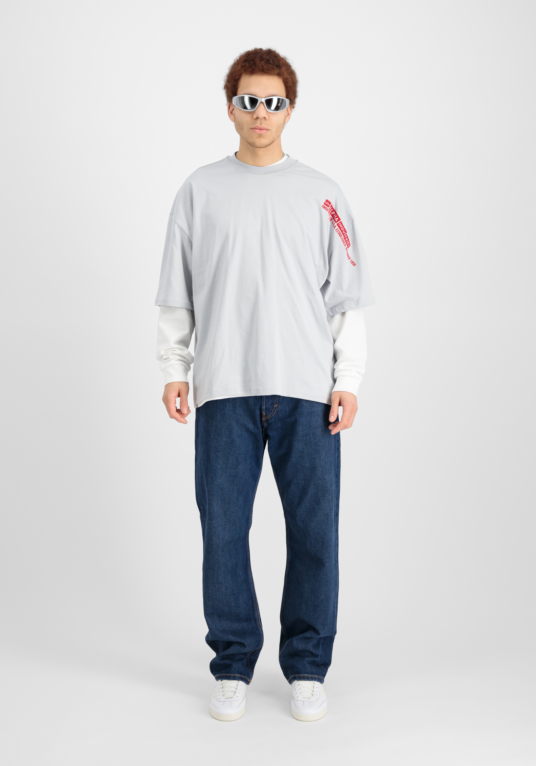 Alpha Industries T-Shirt »Alpha Industries Men - T-Shirts Flock Logo T-Shirt«