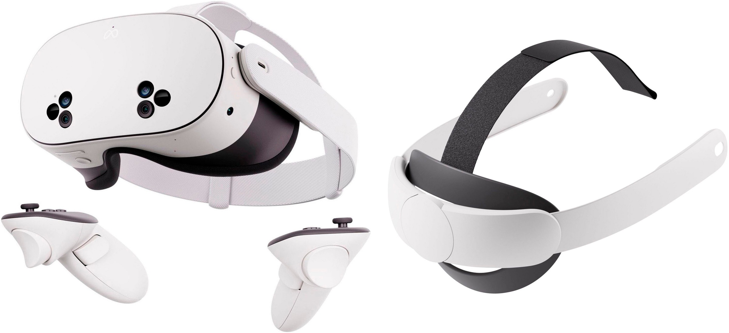 META Virtual-Reality-Brille »Quest 3S 128GB + Elite-Riemen« weiß/schwarz Die Controller bieten eine präzise Steuerung und wirken wie eine...