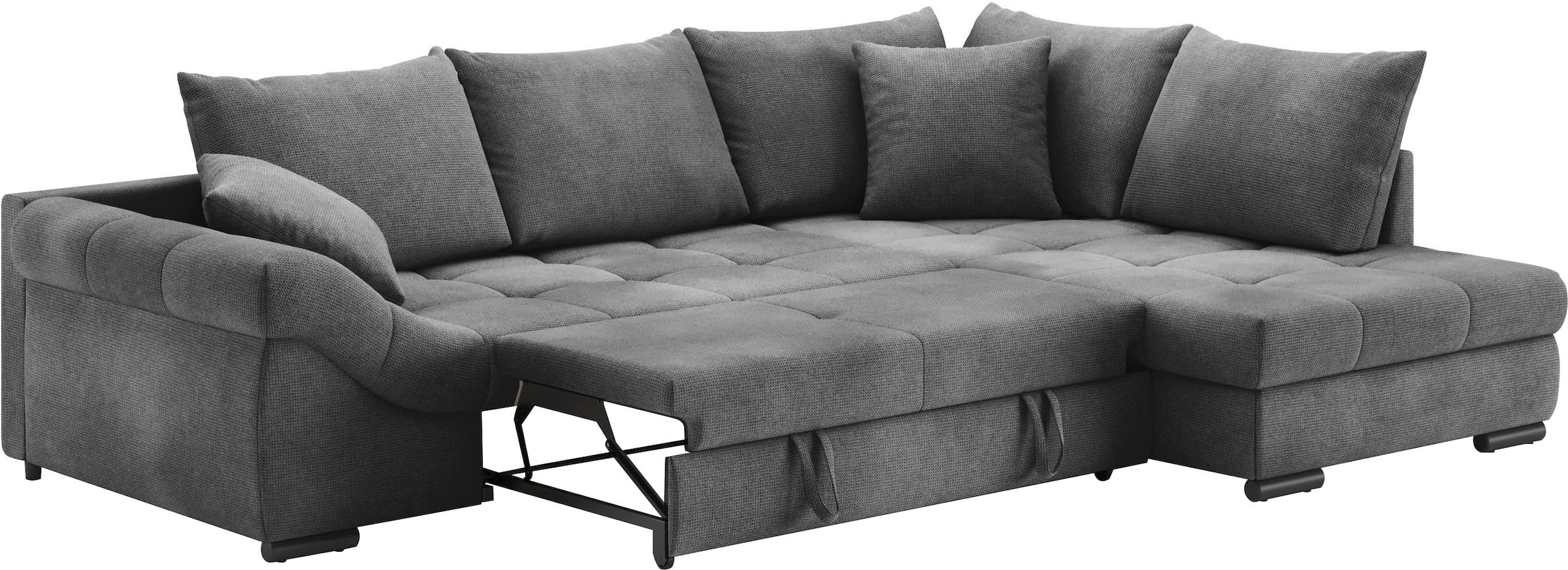 Mr. Couch Ecksofa »Allegro, L-Form« mit Hochschläfer-Bettauszug, wahlweise mit Kaltschaum