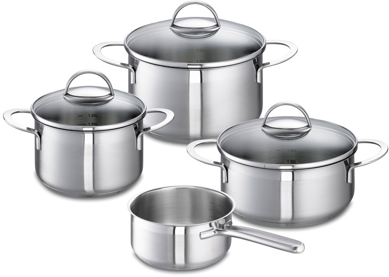 SCHULTE-UFER Topf-Set »Wave« Edelstahl Set, Bratentopf Ø 20 cm, Fleischtopf günstig online kaufen