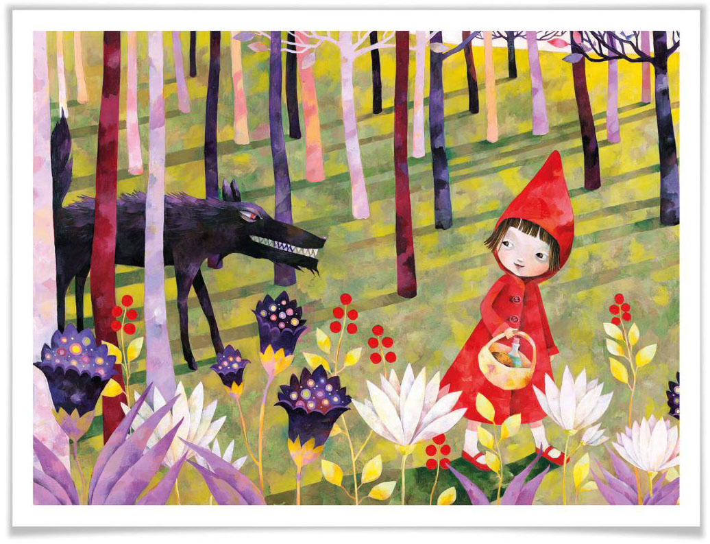 Poster »Märchen Wandbilder Rotkäppchen«, Geschichten & Märchen, (1 St.), Poster,...