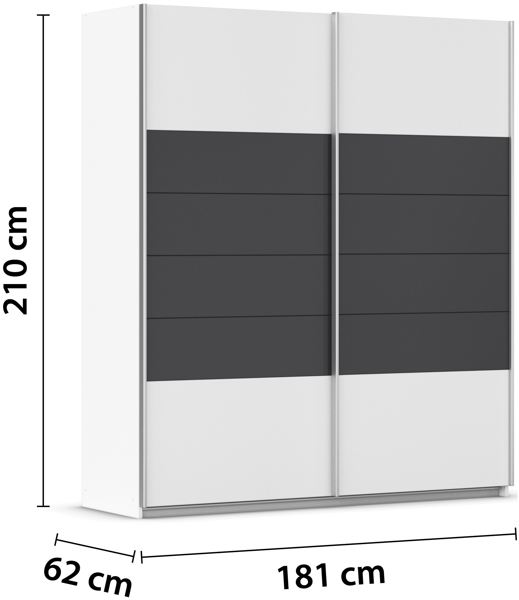 rauch Schwebetürenschrank »Kleiderschrank Schrank Garderobe BARCELONA«, in modernem Farbmix mit viel Stauraum MADE IN GERMANY