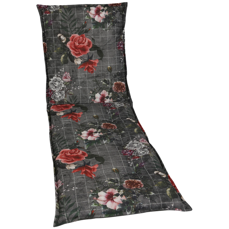 GO-DE Liegenauflage »für Rollliegen« anthrazit/rosa Obermaterial: 65% Polyester, 35% Baumwolle