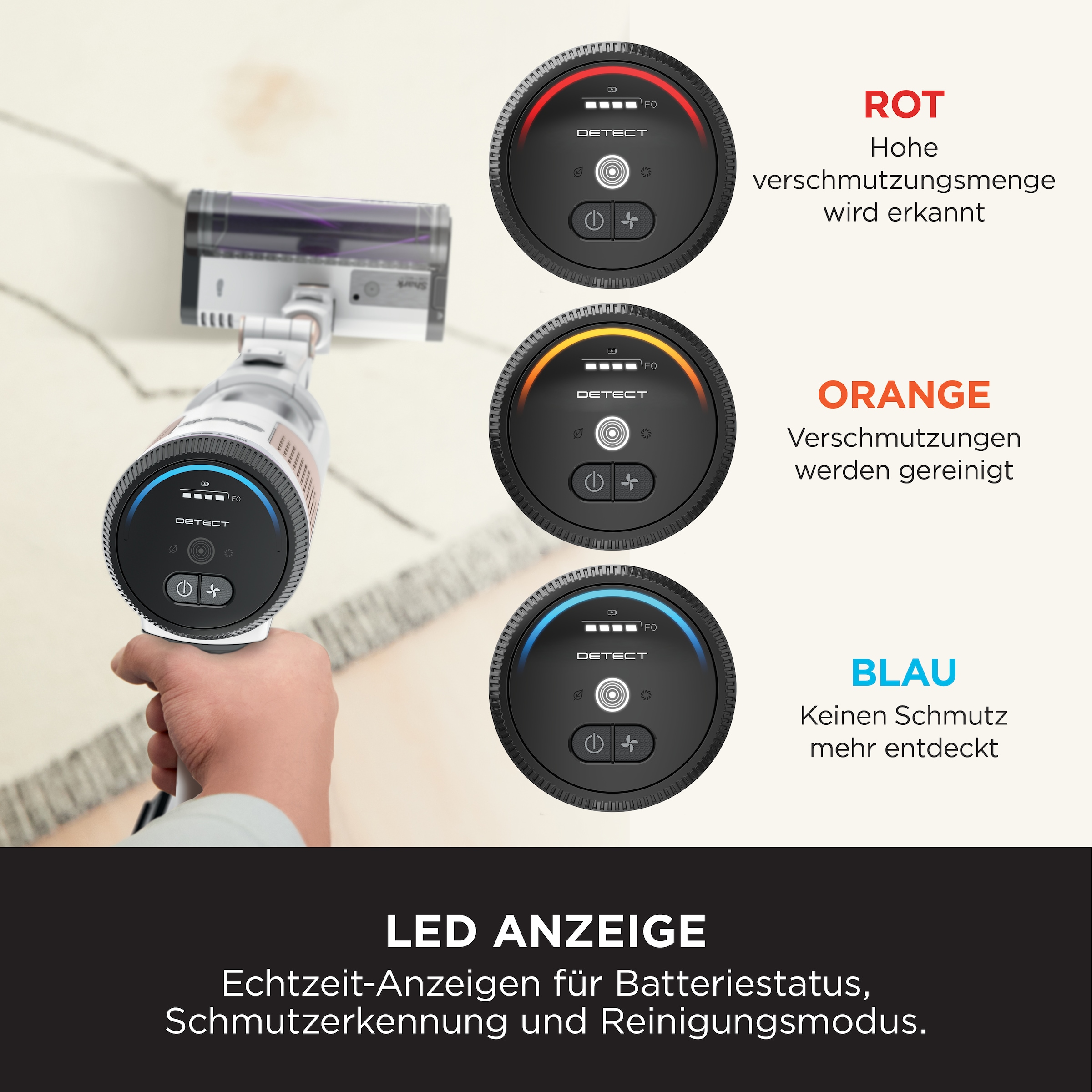 Shark Akku-Bodenstaubsauger »Detect Clean & Empty kabelloser Staubsauger IW3612EUT«, mit automatischem Entleerungssystem für Tierhaare