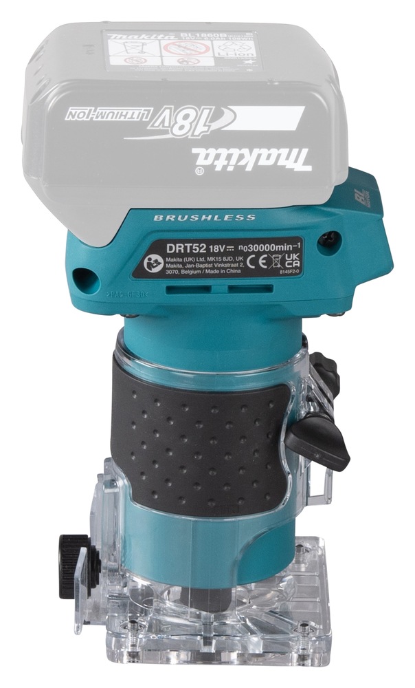 Makita Akku-Fräse »Kantenfräser »DRT52Z« 6 mm, 30.000 min⁻¹, ohne Akku und Ladegerät« leichte bürstenlose Akku-Kantenfräse für Tischler und Hobbyhandwerker