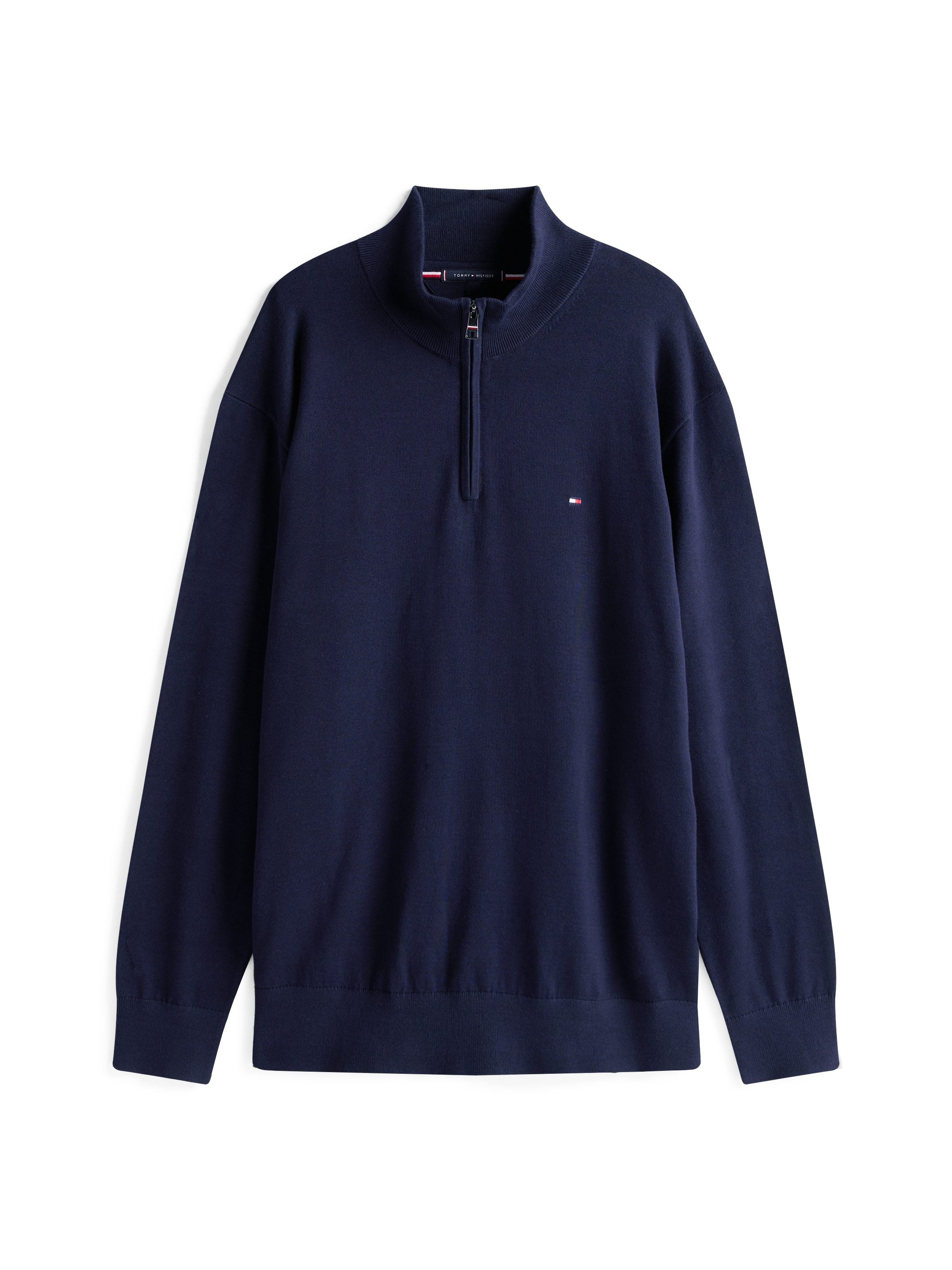 Tommy Hilfiger Big & Tall Stehkragenpullover »BT-ESSENTIAL COTTON ZIP MOCK-B«, Großen Größen