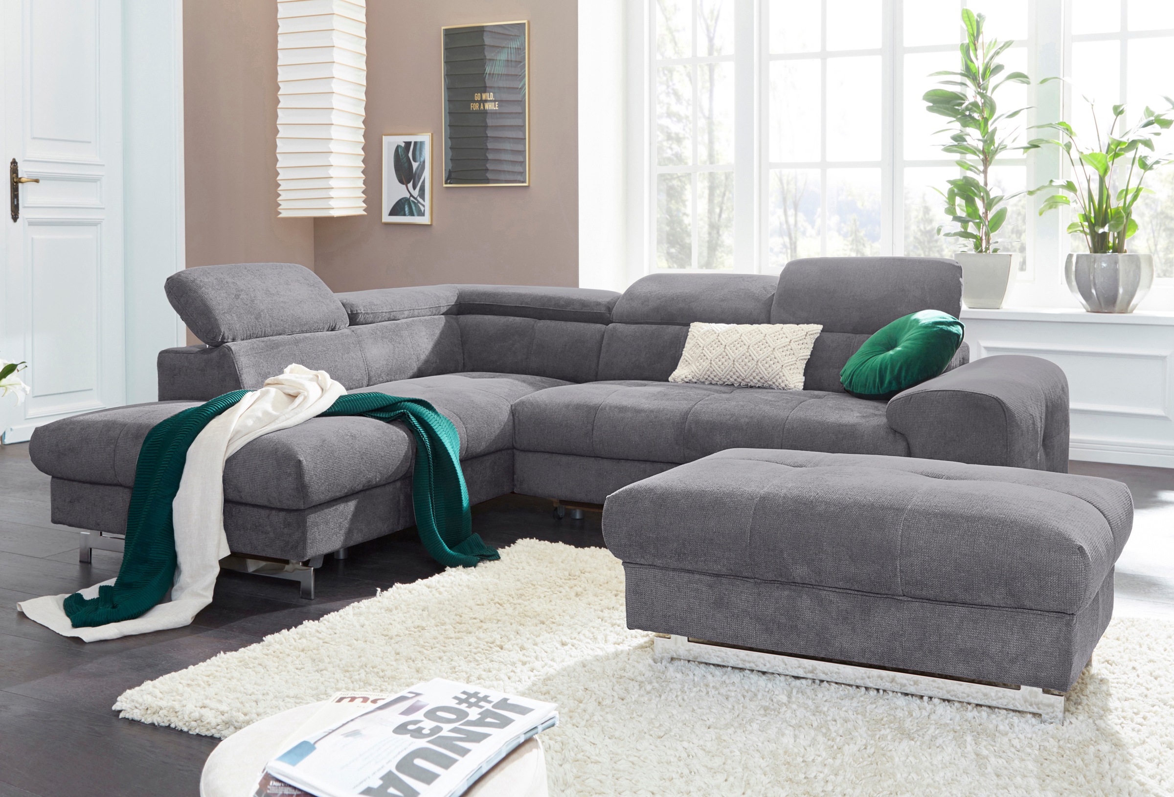 COTTA Polstergarnitur »Chef L-Form« Set, 2 Stk. tlg. Set bestehend aus: Eck günstig online kaufen