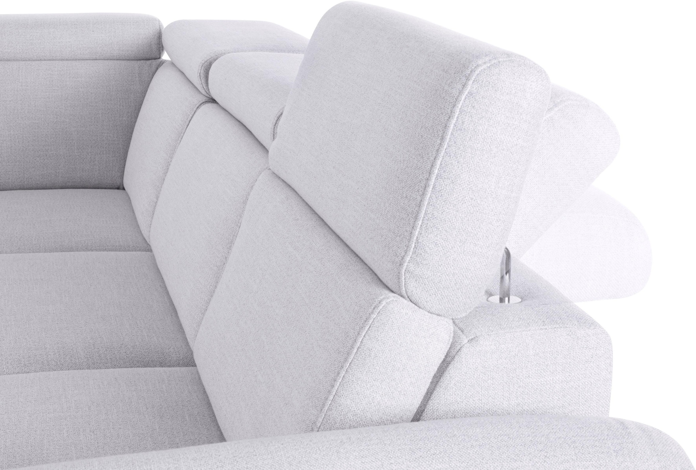 sit&more Ecksofa, inklusive Kopfteilverstellung, wahlweise mit Bettfunktion und Bettkasten