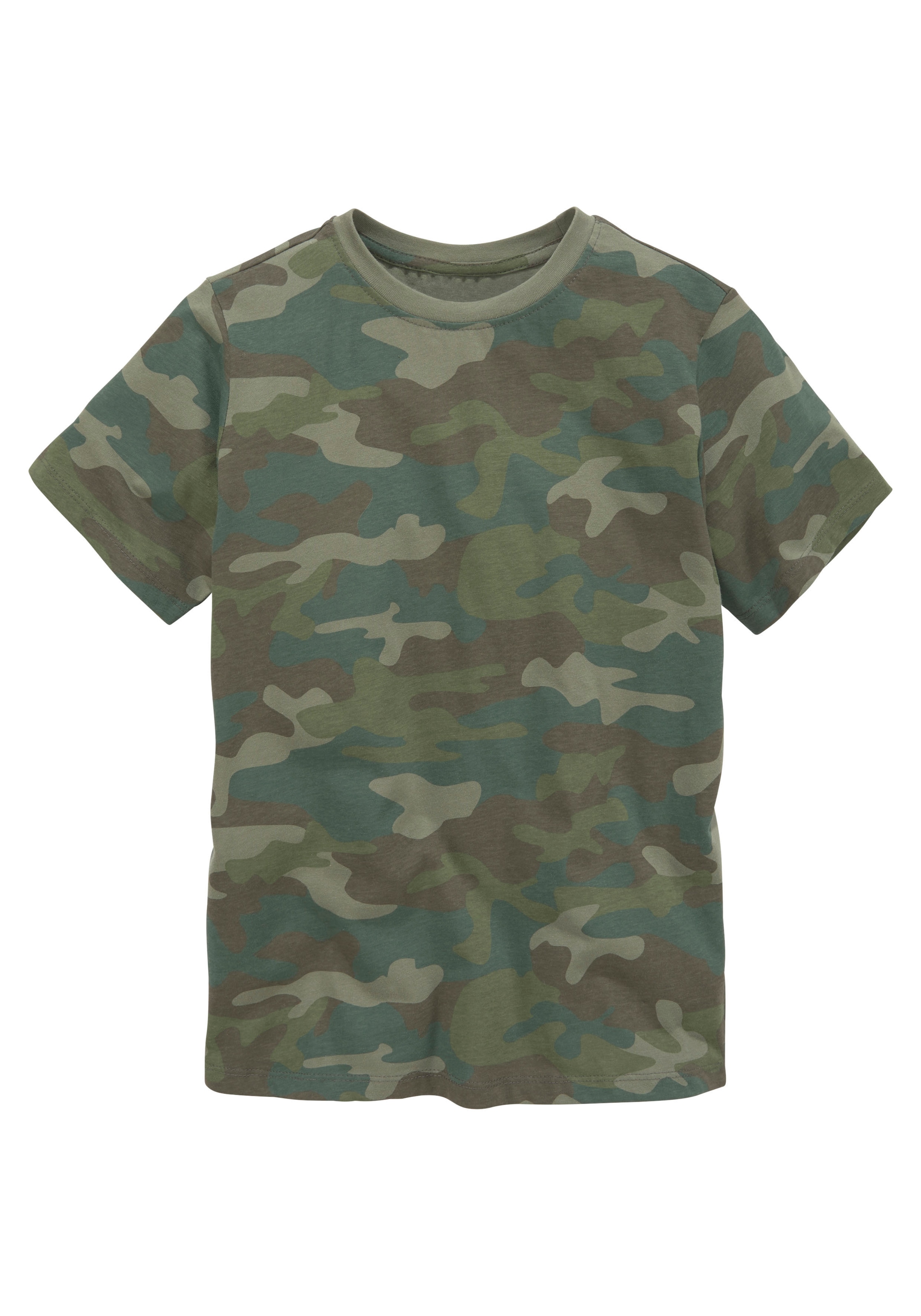 KIDSWORLD T-Shirt »in cooler Tarnoptik«, Kurzarm, stylischer Allover-Druck