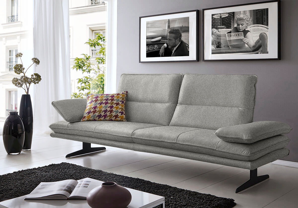 W.SCHILLIG 2,5-Sitzer »broadway, Designsofa mit tollem Sitzkomfort«, Sitztiefenverstellung, Kopfteil- & Seitenteilverstellung, Breite 216cm