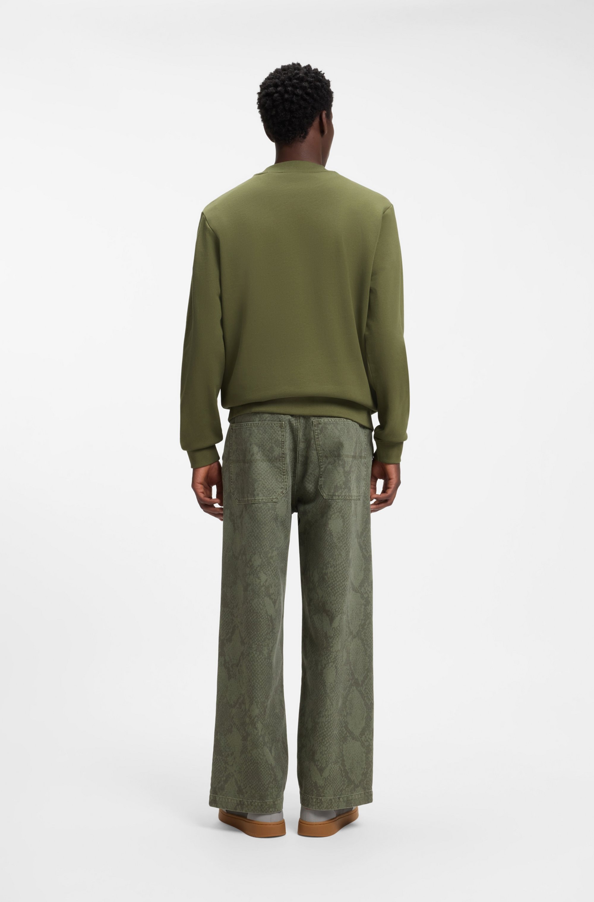 HUGO Sweatshirt »Nespon«, Rundhalsausschnitt, Regular Fit, reine Baumwolle
