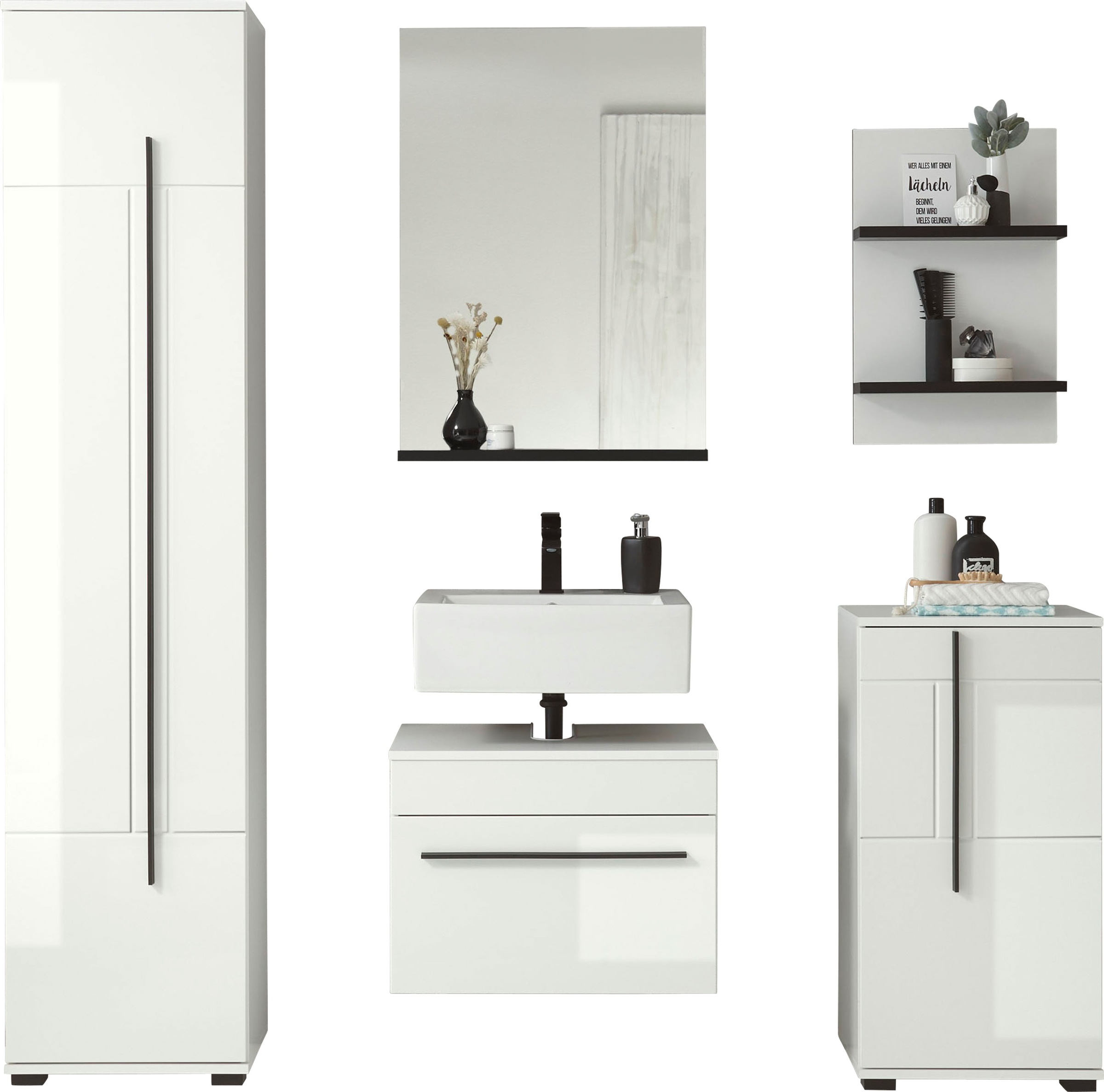 INOSIGN Badmöbel-Set »Cantara, Bad im modernen Design, 5-teiliges Badezimme günstig online kaufen