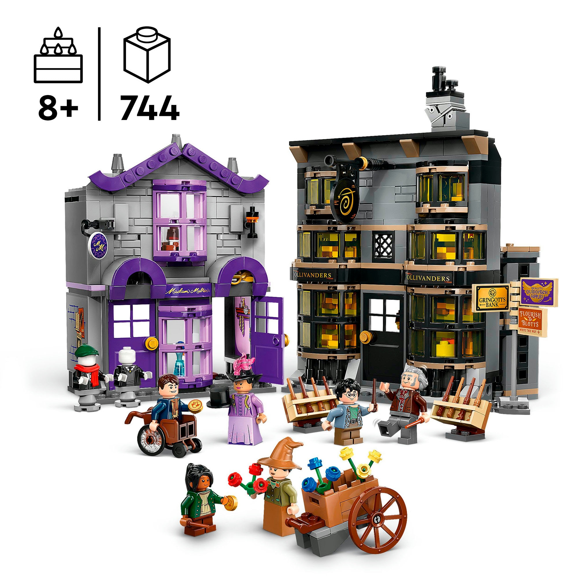LEGO® Konstruktionsspielsteine »Ollivanders™ & Madam Malkins Anzüge (76439), LEGO Harry Potter™«, (744 St.), Made in Europe