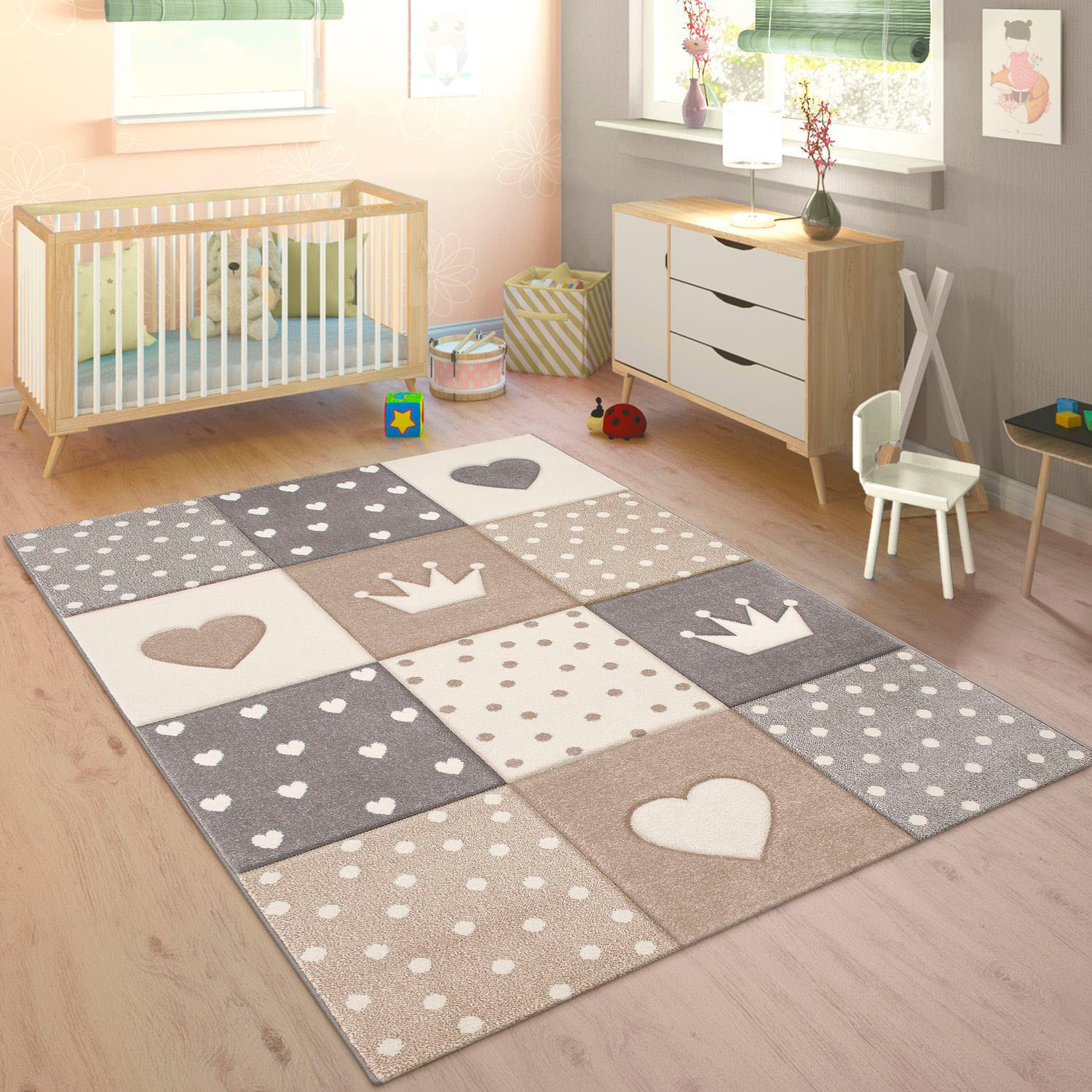 Paco Home Kinderteppich »Cosmo 339«, rechteckig, 16 mm Höhe, Kurzflor, Past günstig online kaufen