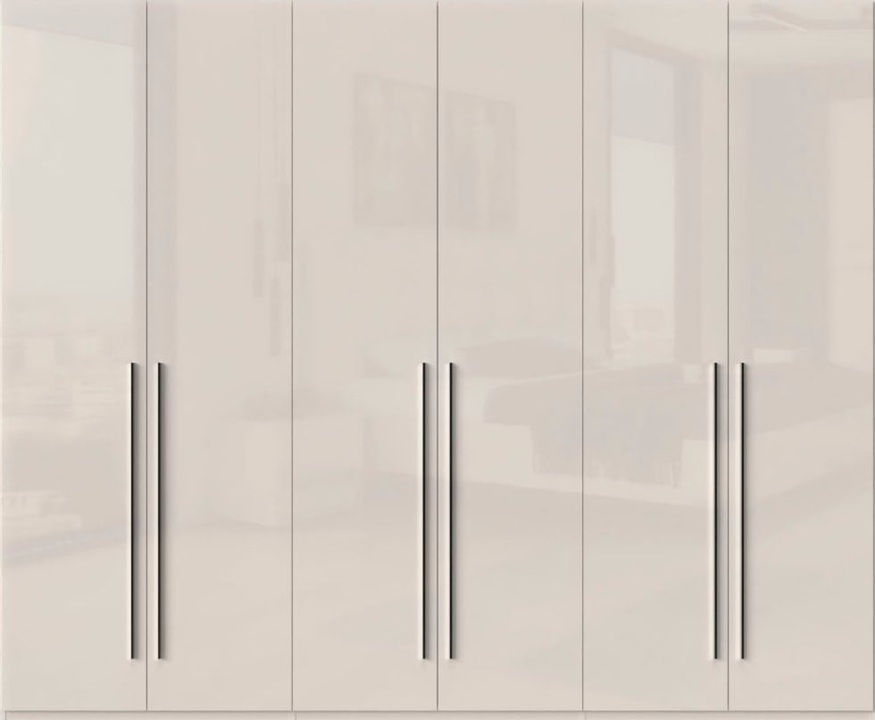Places of Style Kleiderschrank »Piano, UV lackiert, hochglänzend in beige oder weiß, FSC-zertifiziert«, (Made in Europe), in vielen Breiten, Höhe 224cm, mit Soft-Close Funktion