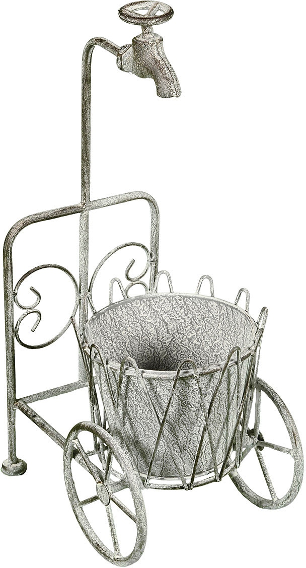 Blumenhocker AMBIENTE HAUS, grau, B:18cm H:48cm T:25cm, Hocker, Blumenhocker
