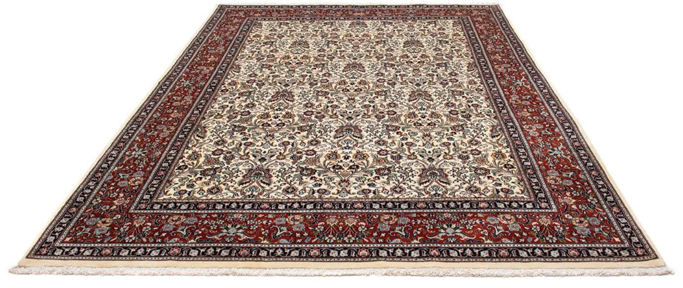 morgenland Wollteppich »Moud Blumenmuster Beige 298 x 195 cm«, rechteckig, günstig online kaufen