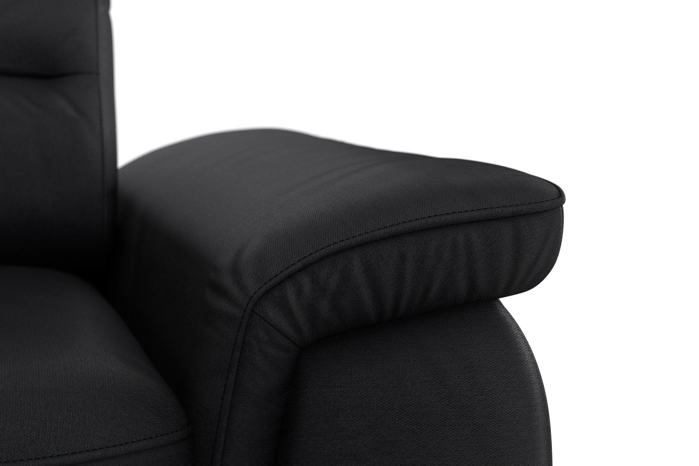 sit&more Ecksofa »Sinatra L-Form«, optinal mit Kopfteilverstellung und Armteilfunktion, Metallfüße