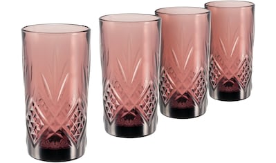 CreaTable Longdrinkglas »Eugene«, (Set, 4 tlg.), dekorative Struktur, Trendfarbe, 380... kaufen